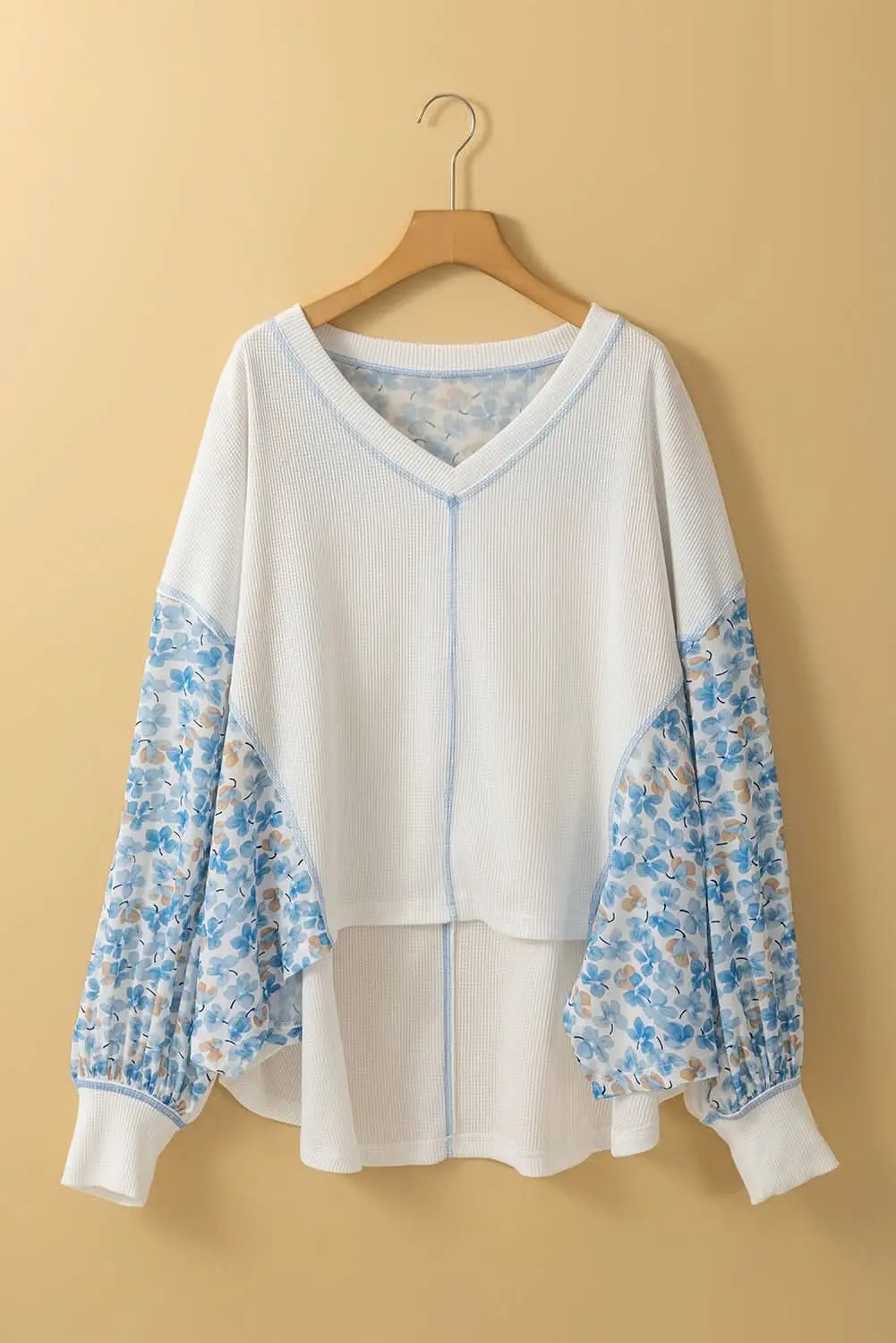 Sweaters Love Salve Floral Batwing Blouse Daily Wear Women's Top: Chic, Lightweight