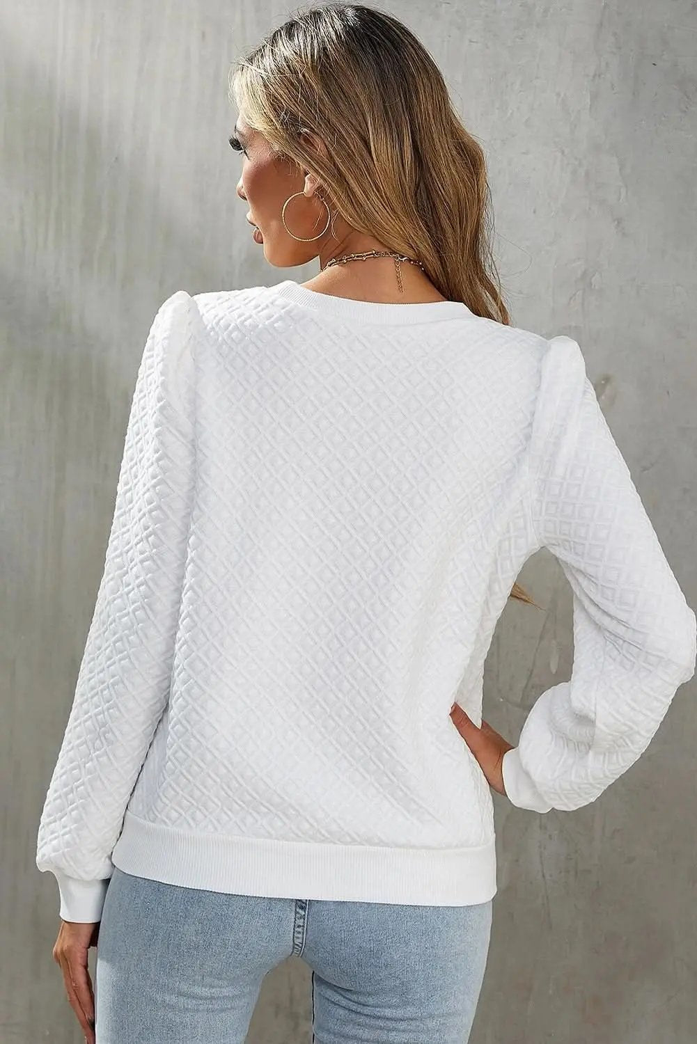 Pants Love Salve Elegant white puff sleeve top