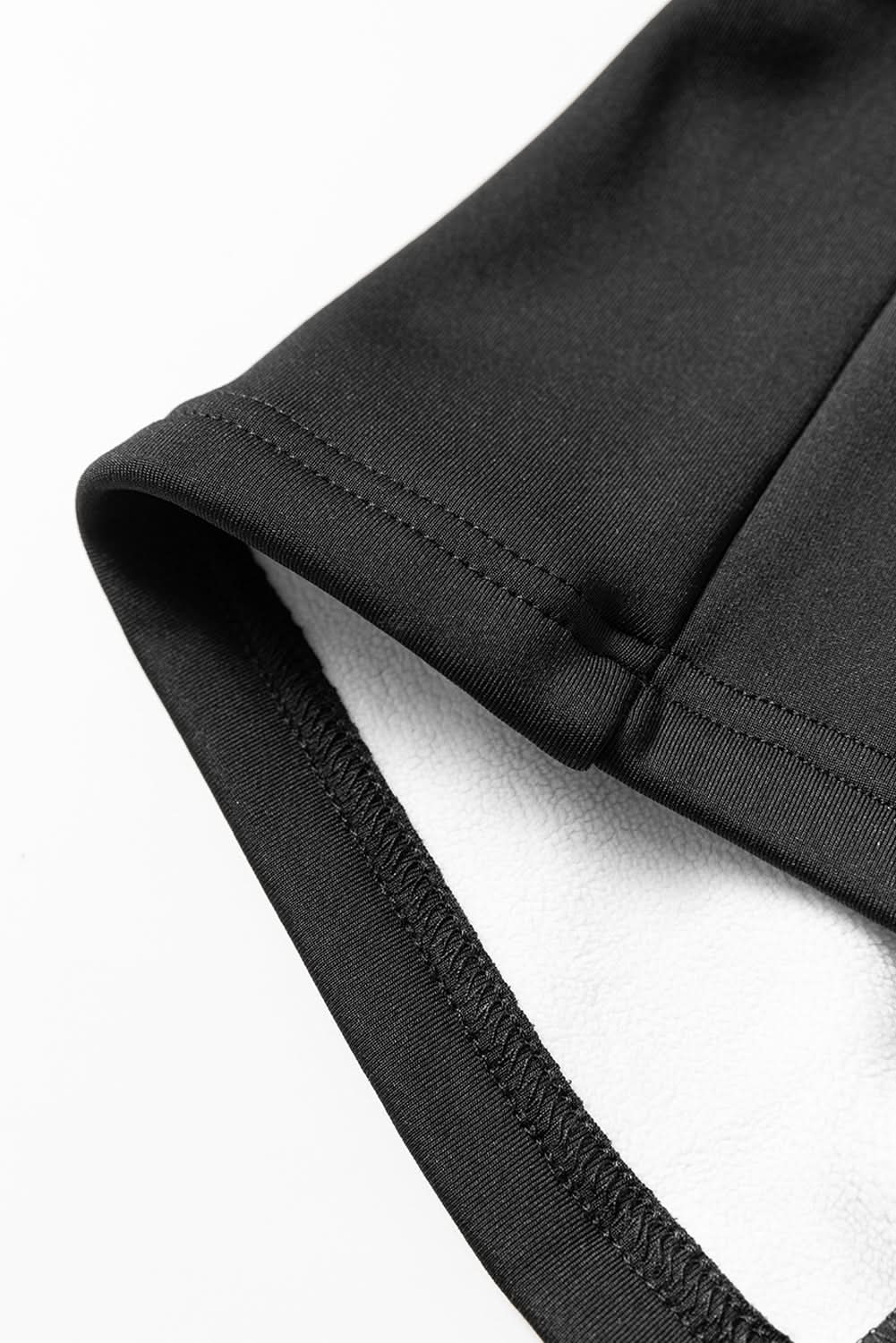 Love Salve Black Thermal Flare Pants Women's Cozy Winter Casual + Fleece Lined