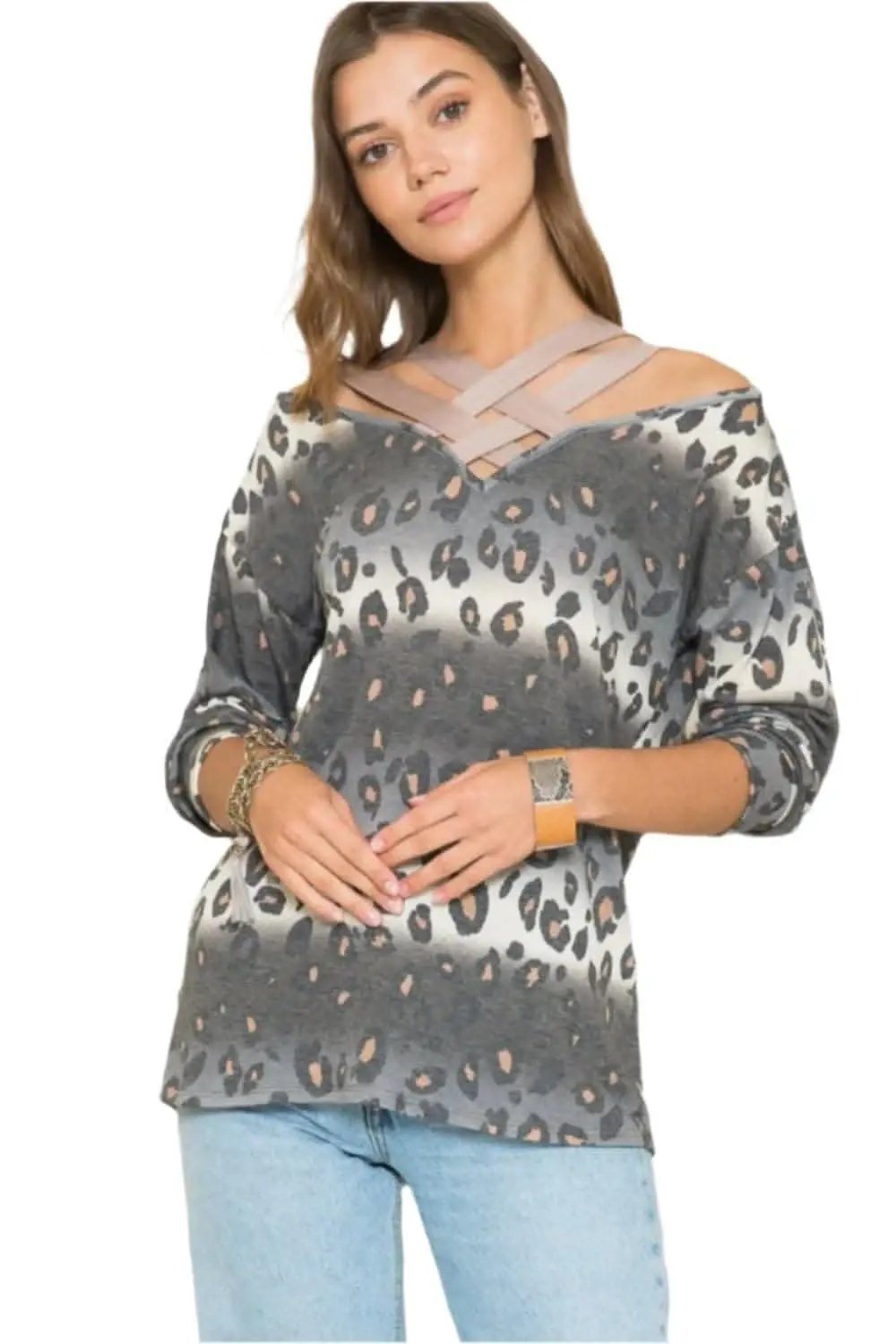 Women's Plus Size T-Shirt - Soft & Comfy - Leopard Print