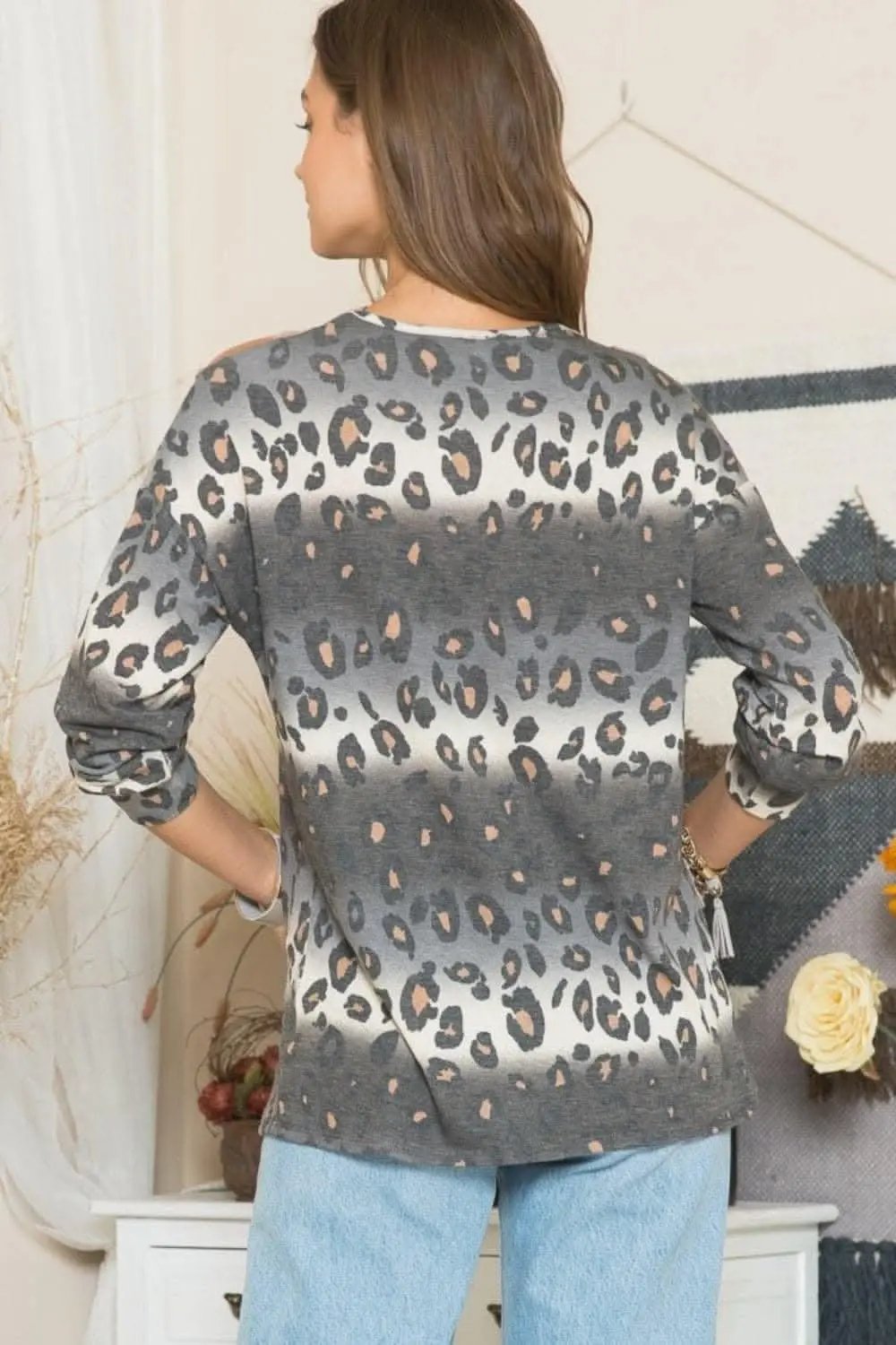 Women's Plus Size Tee - Leopard Print Soft & Comfy - Everyday Casual Top