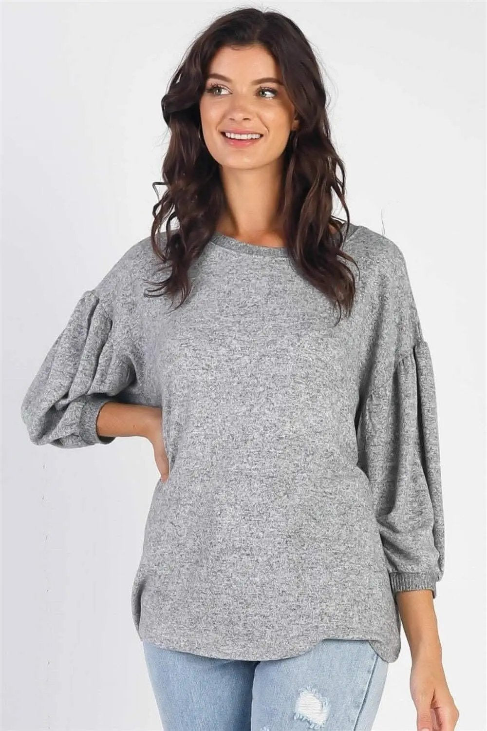 T-Shirts Love Salve Drop Shoulder Top Women's Casual Puff Sleeve Blouse Soft, Comfy