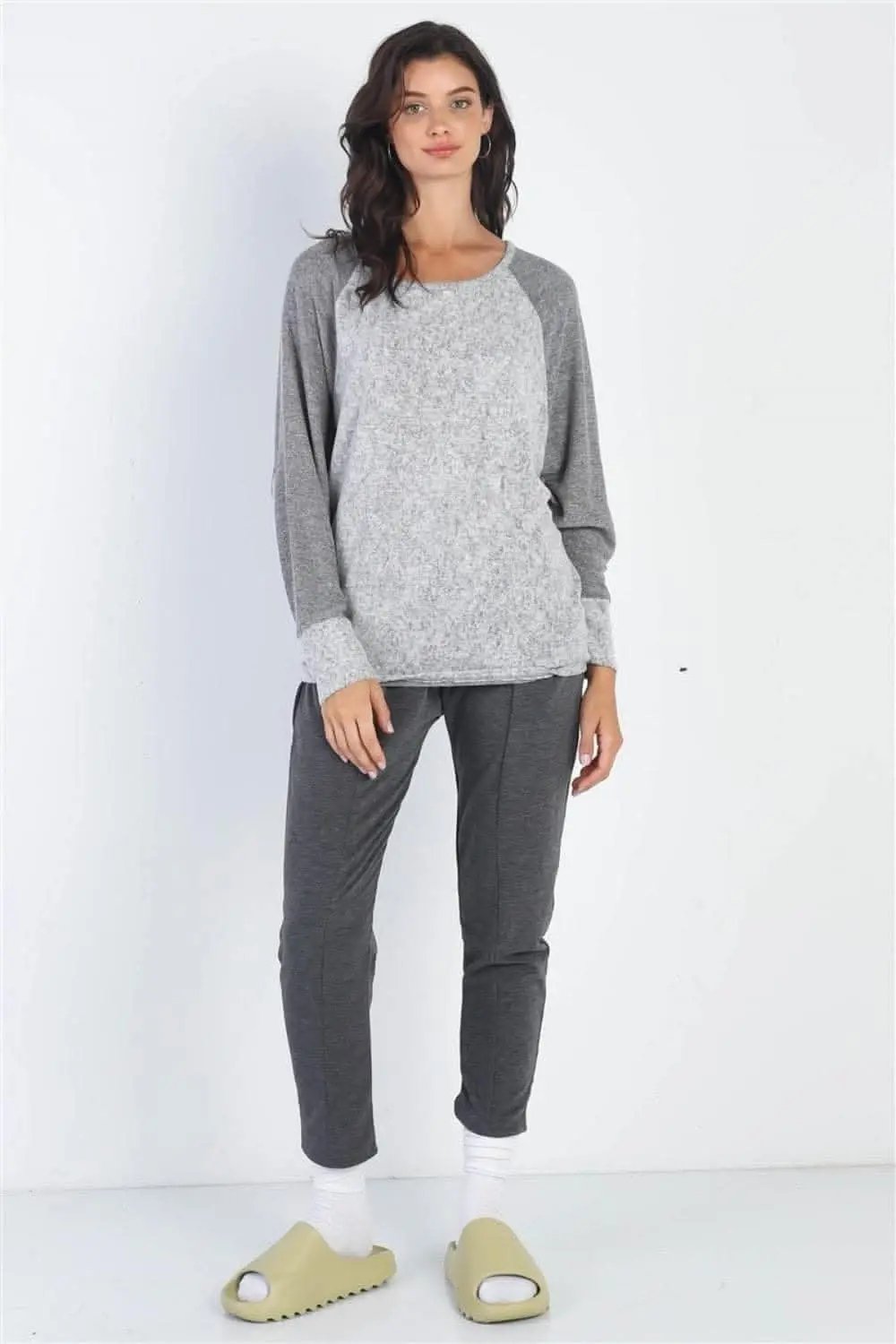 Pants Love Salve Burgundy Top Women's Casual Long Sleeve Tee Soft, Versatile