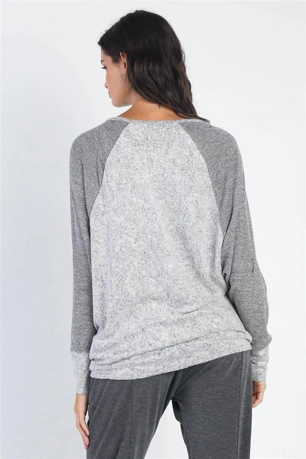 Love Salve Burgundy Top Women's Casual Long Sleeve Tee Soft, Stylish