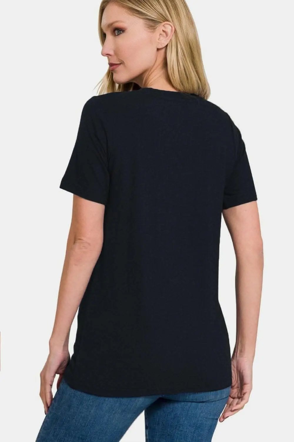 T-Shirts Love Salve Plus Size Black Tee Women's Basic Everyday Soft T-Shirt