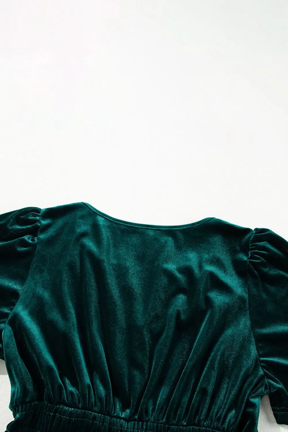 Dresses Love Salve Velvet Evergreen Dress Women's Boho Maxi Elegant V-Neck Tiered