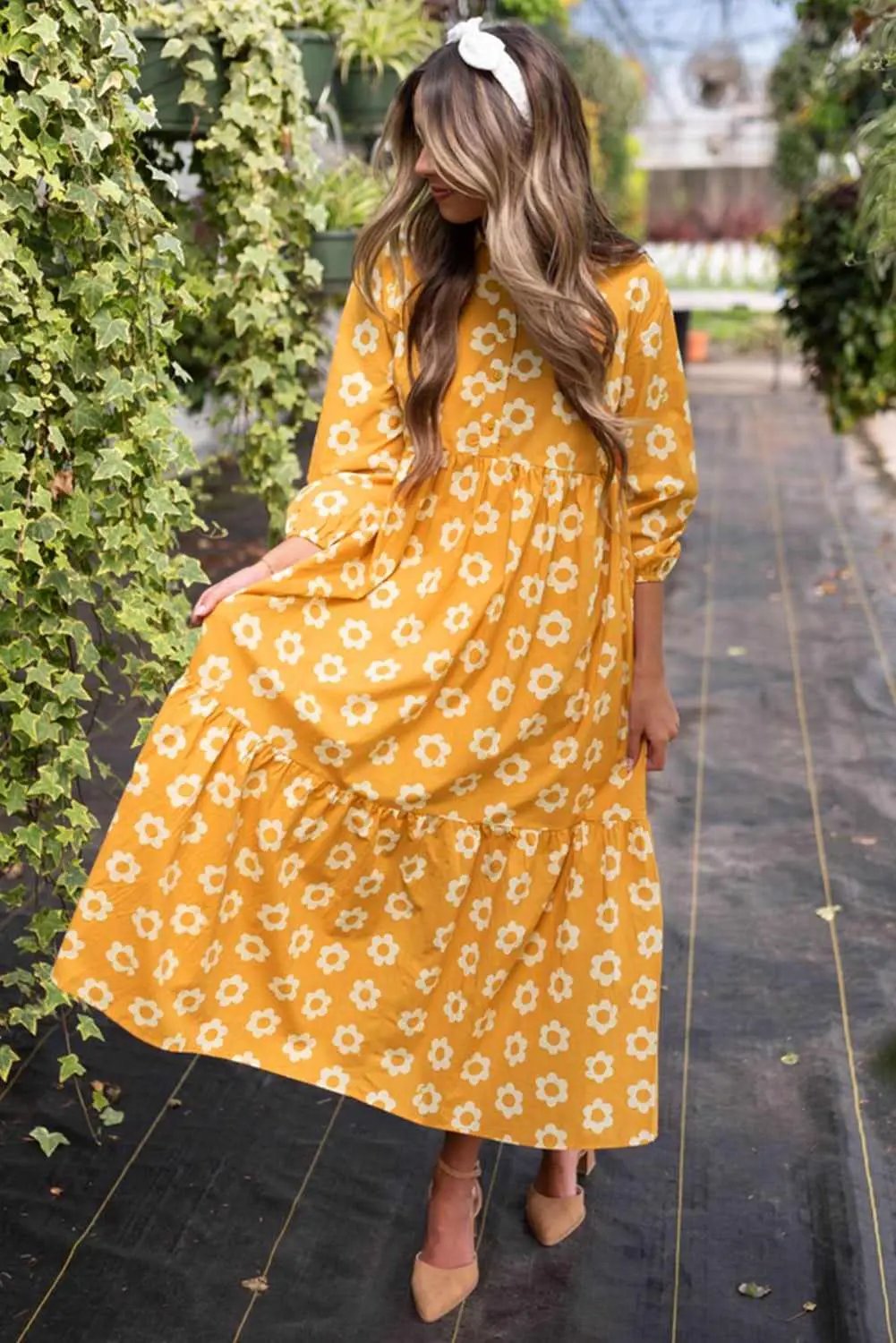 Dresses Love Salve Floral Maxi Dress Women's Spring A-Line Southern Belle Style Dress