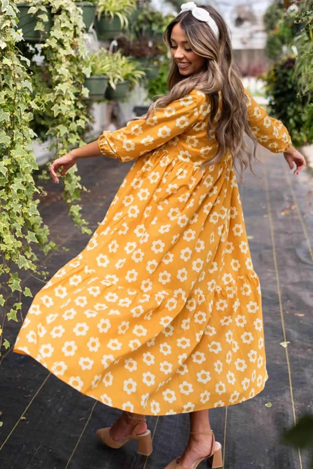 Dresses Love Salve Floral Maxi Dress Women's Spring A-Line Southern Belle Style Dress