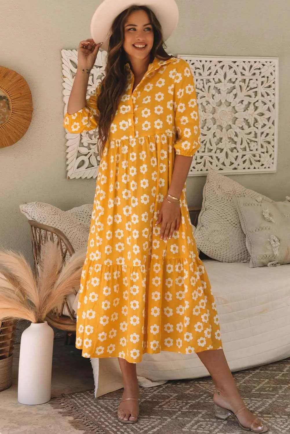 Dresses Love Salve Floral Maxi Dress Women's Spring A-Line Southern Belle Style Dress