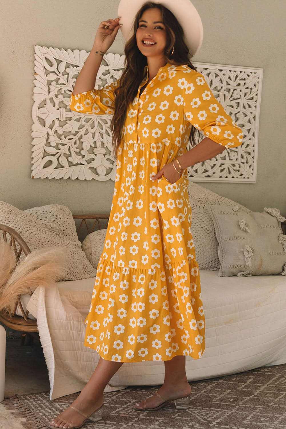Dresses Love Salve Floral Maxi Dress Women's Spring A-Line Southern Belle Style Dress
