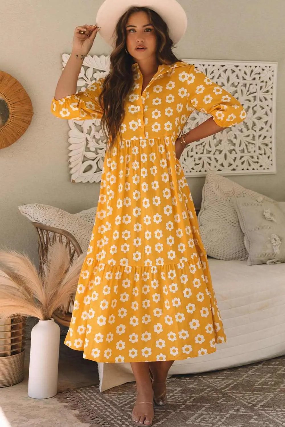Dresses Love Salve Floral Maxi Dress Women's Spring A-Line Southern Belle Style Dress