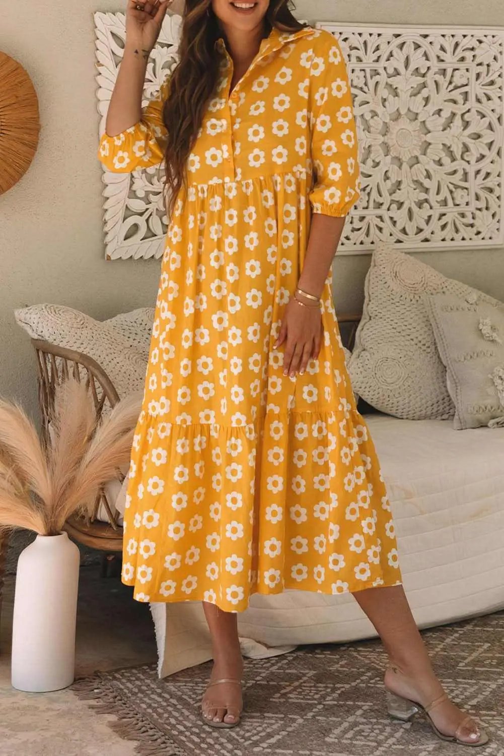 Dresses Love Salve Floral Maxi Dress Women's Spring A-Line Southern Belle Style Dress
