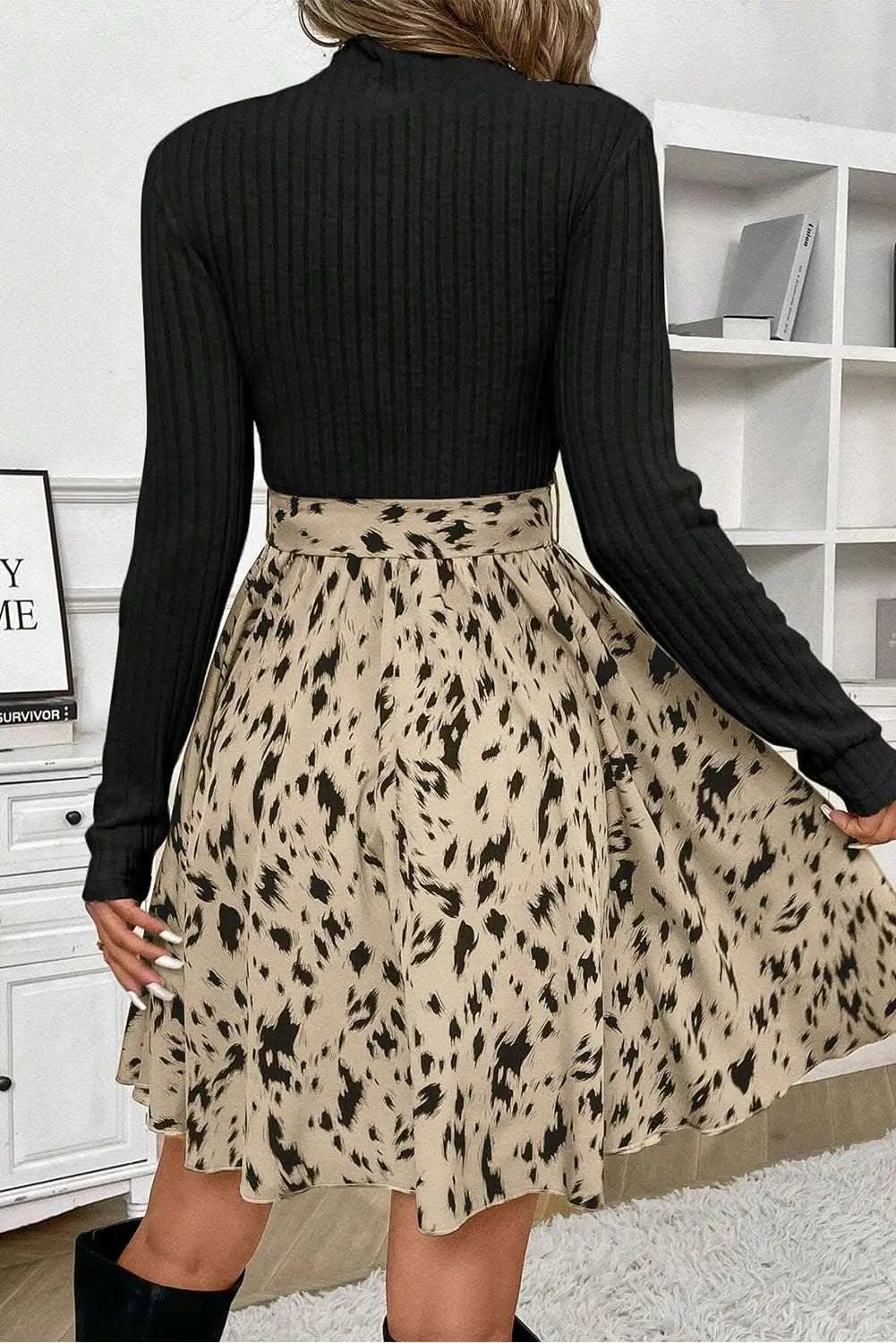 A-Line Dress - Belted Waist - Party & Date Night Chic