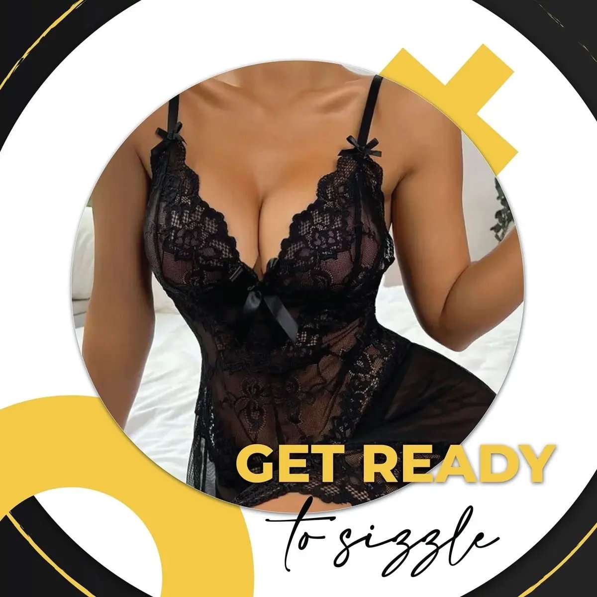 Dresses Love Salve Lingerie Lace Nightgown Dress – Babydoll Sleeveless See Through Sleepwear