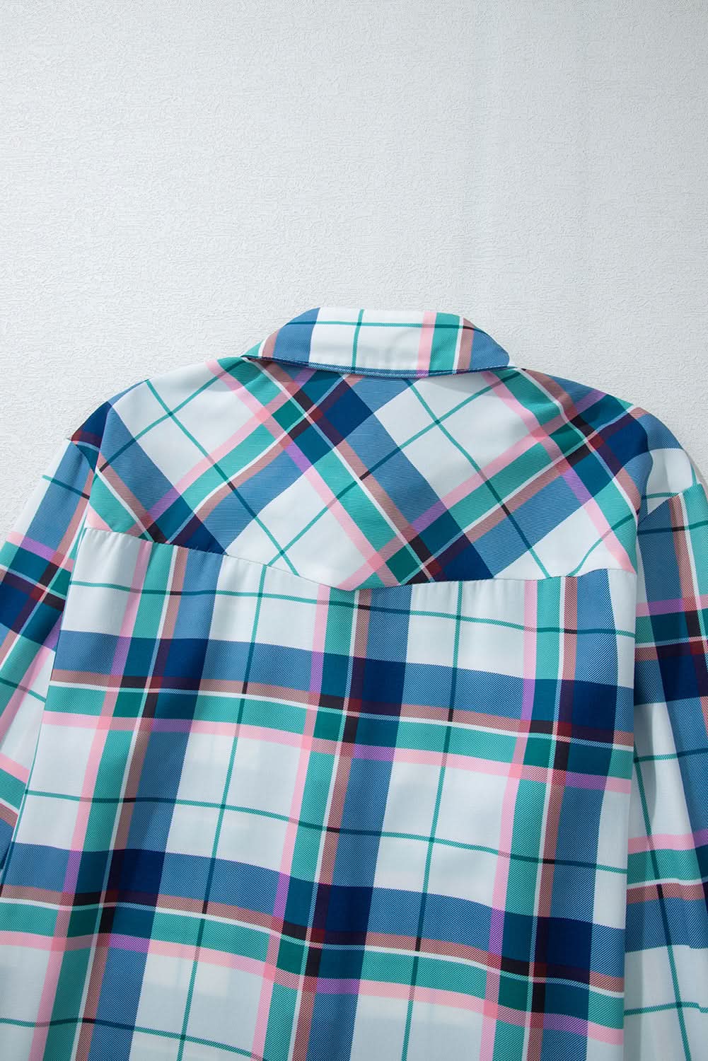 Love Salve Blue Plaid Pajama Set — Soft Loungewear for Women