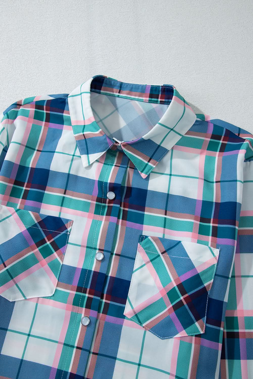 Love Salve Blue Plaid Pajama Set — Soft Loungewear for Women