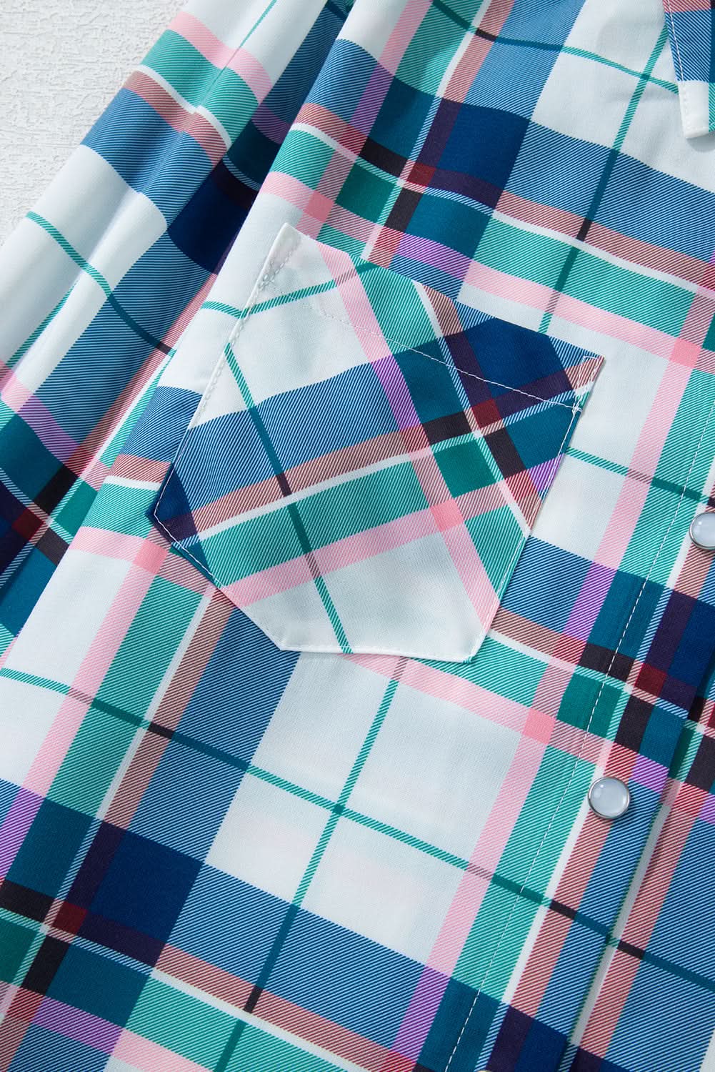 Love Salve Blue Plaid Pajama Set — Soft Loungewear for Women