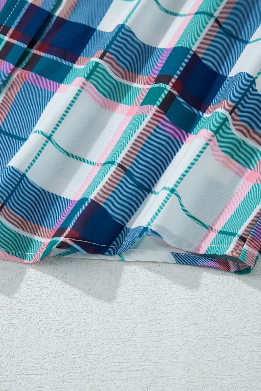 Love Salve Blue Plaid Pajama Set — Soft Loungewear for Women