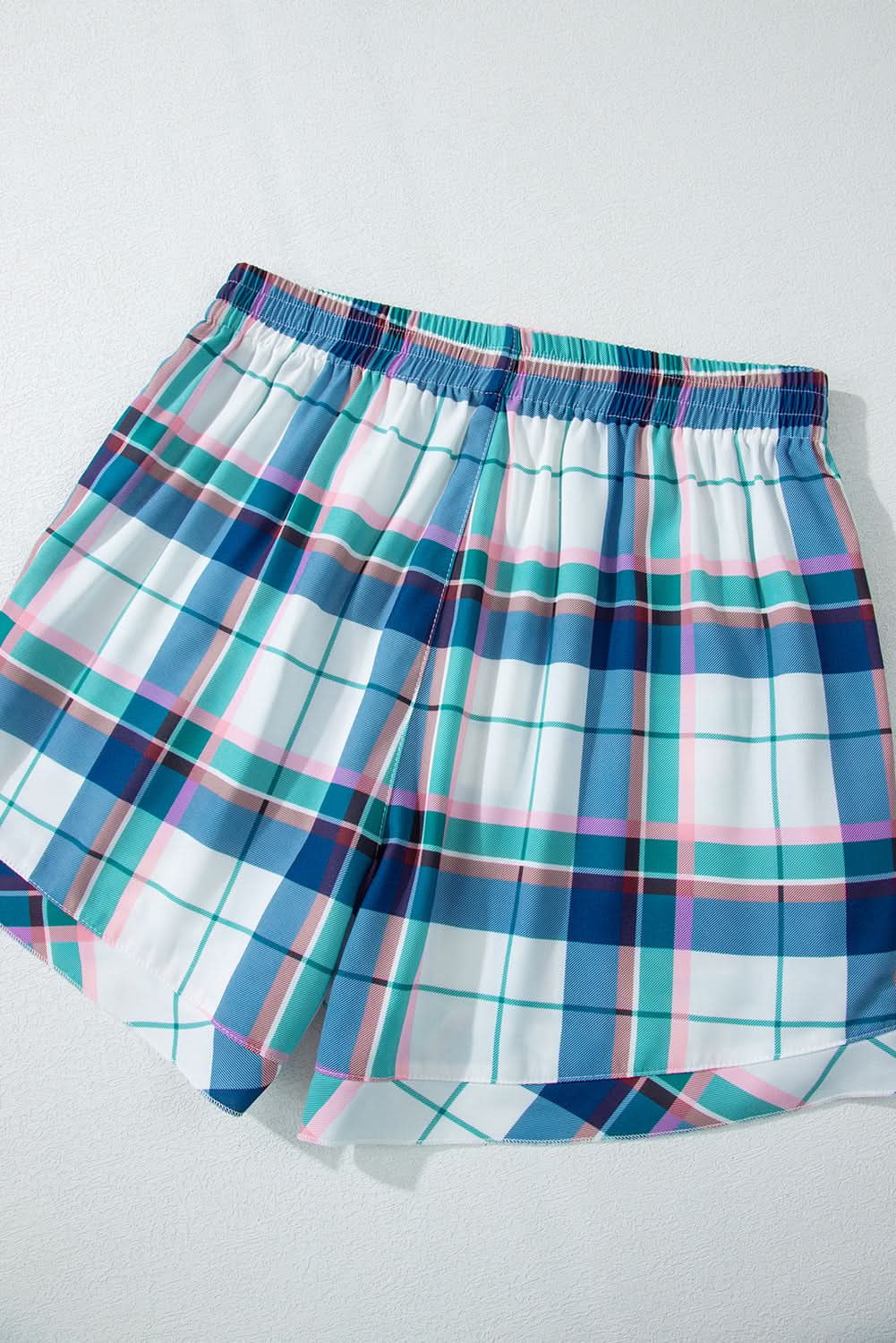 Love Salve Blue Plaid Pajama Set — Soft Loungewear for Women