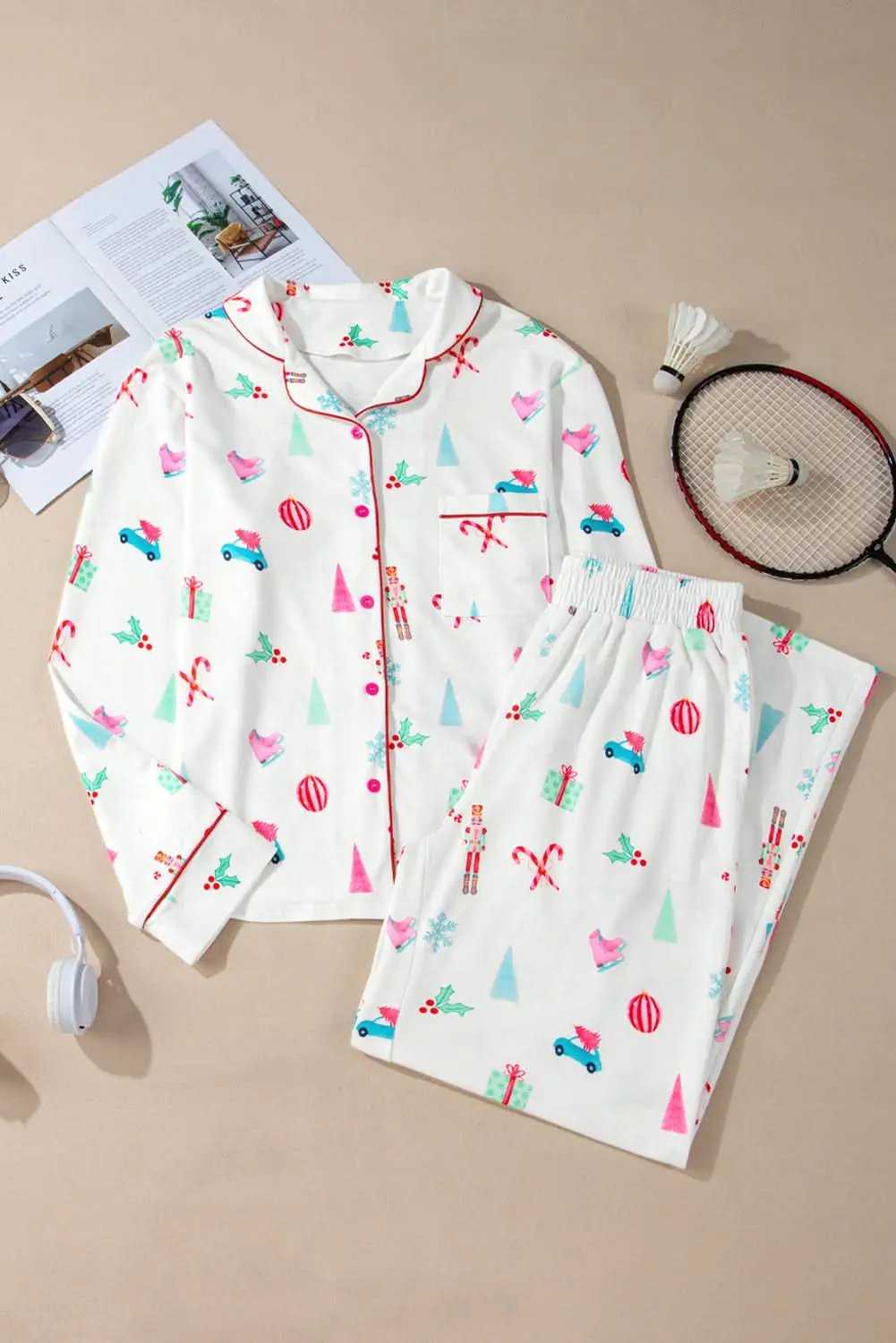 Love Salve White Christmas PJs Set — Soft Holiday Loungewear