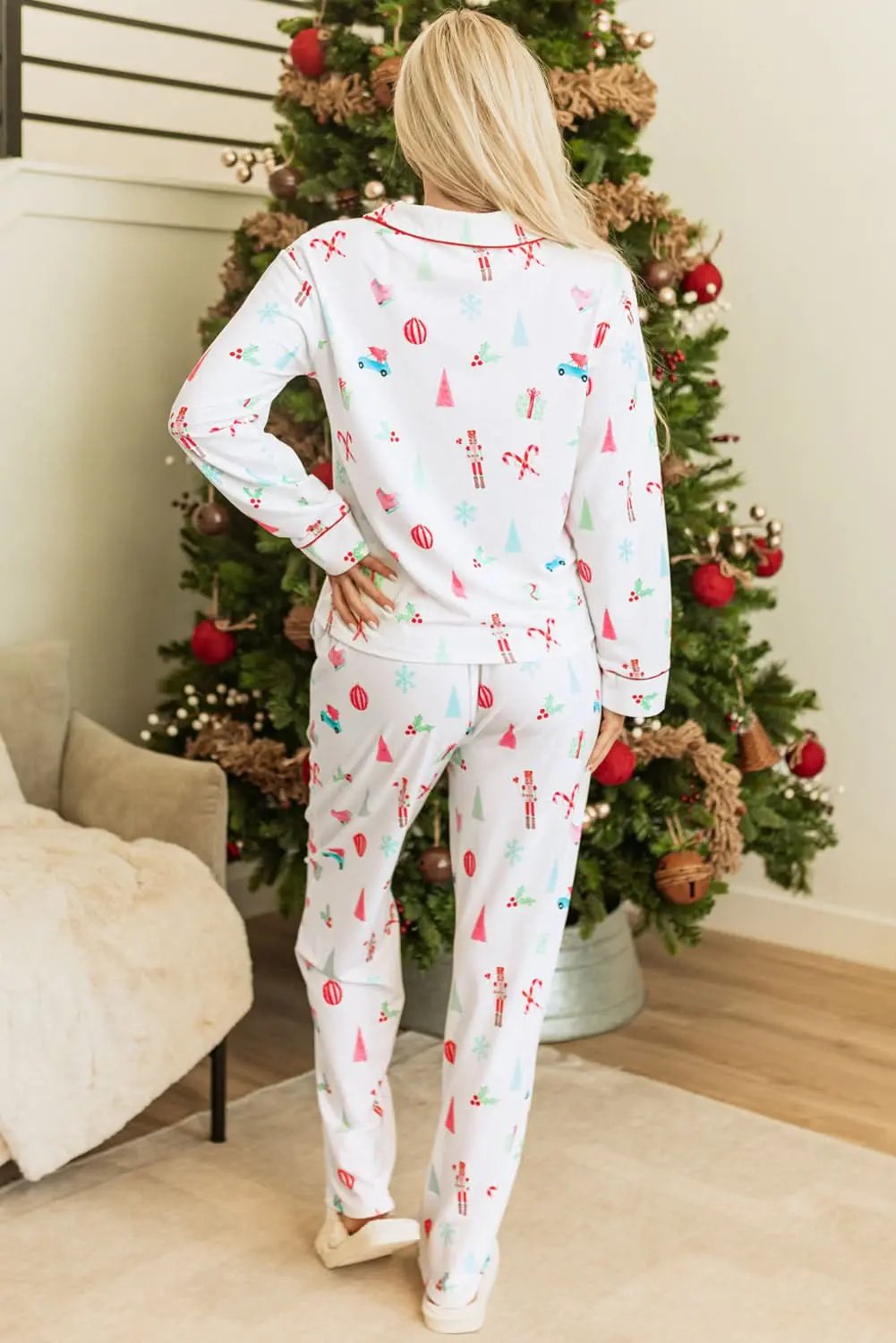 Love Salve White Christmas PJs Set — Soft Holiday Loungewear