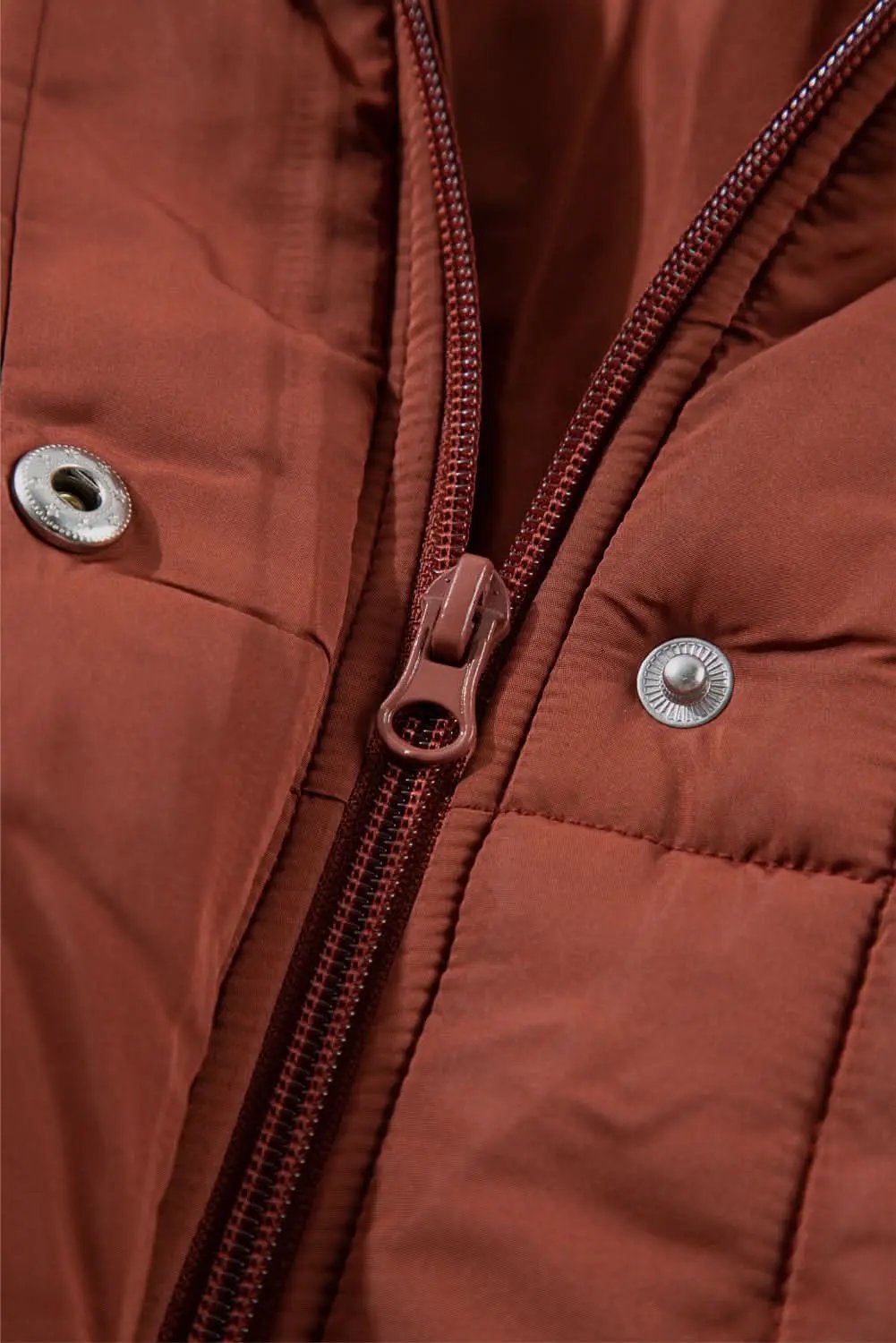 Jackets Love Salve Cozy coffee quilted puffer coat