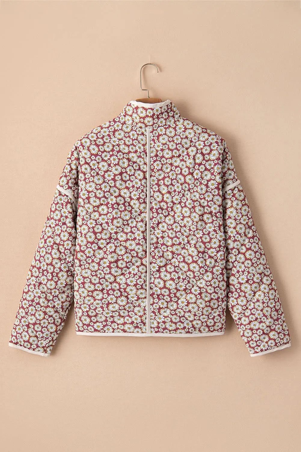 Jackets Love Salve Chic pink floral coat with pockets