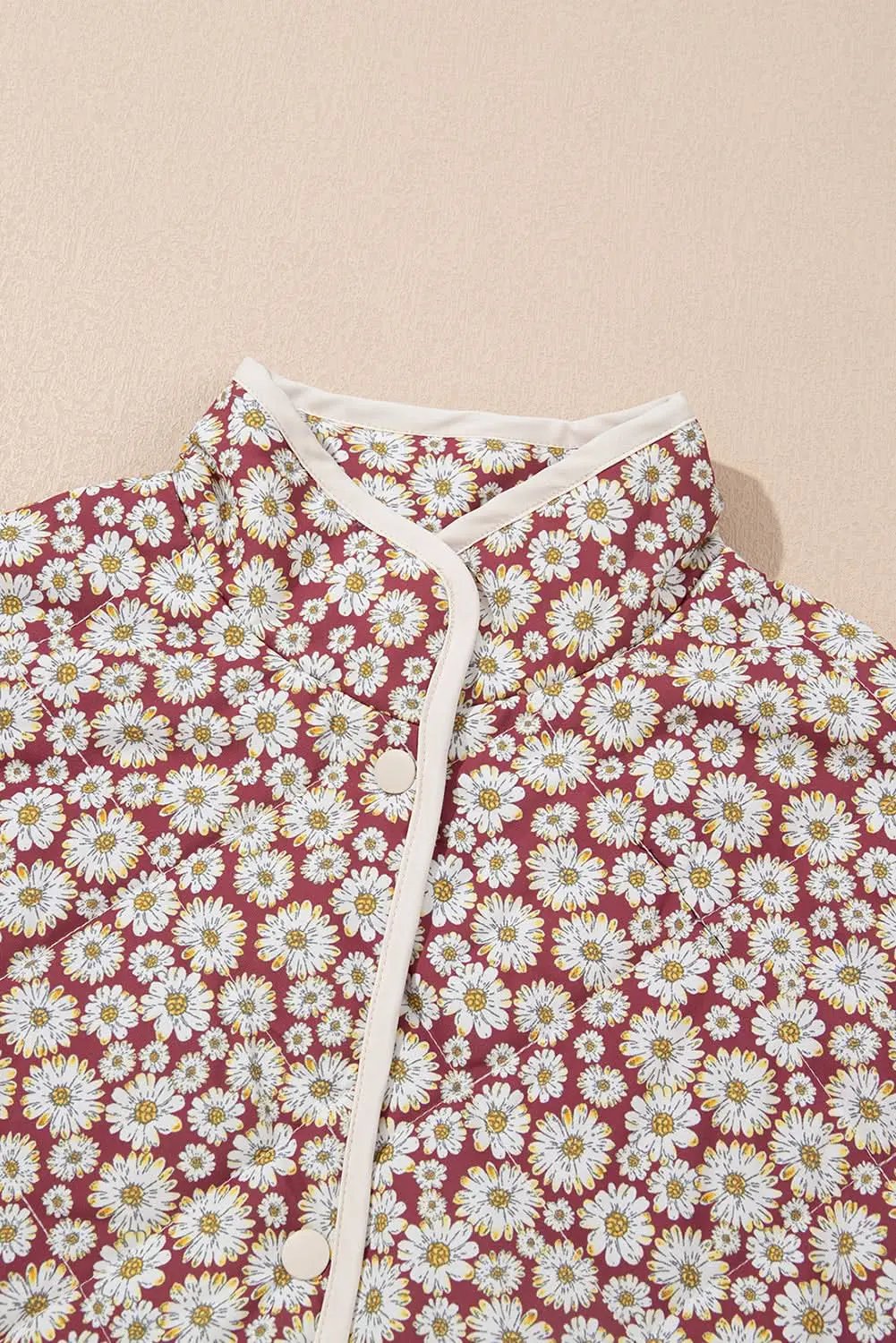 Jackets Love Salve Chic pink floral coat with pockets