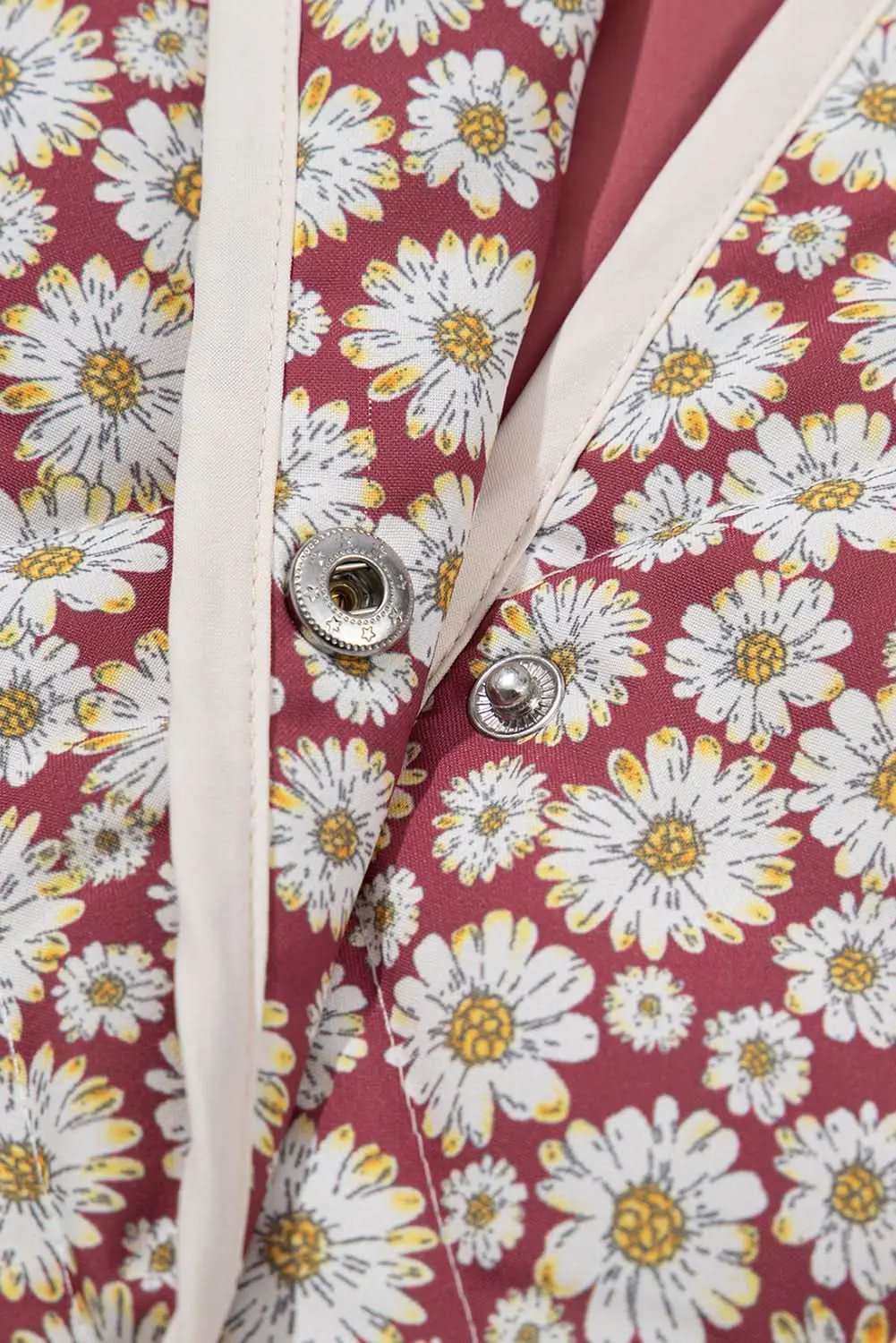 Jackets Love Salve Chic pink floral coat with pockets