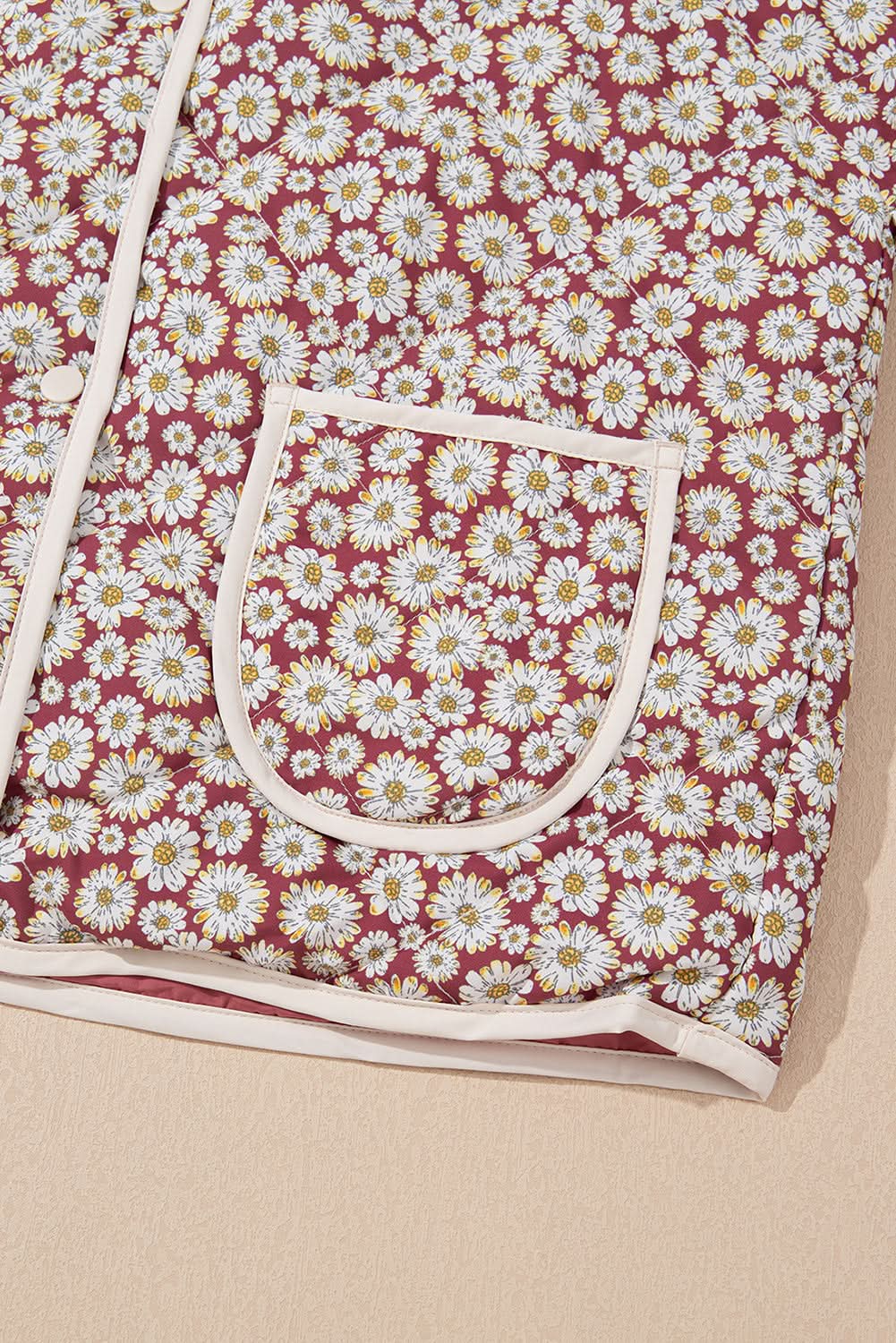 Jackets Love Salve Chic pink floral coat with pockets