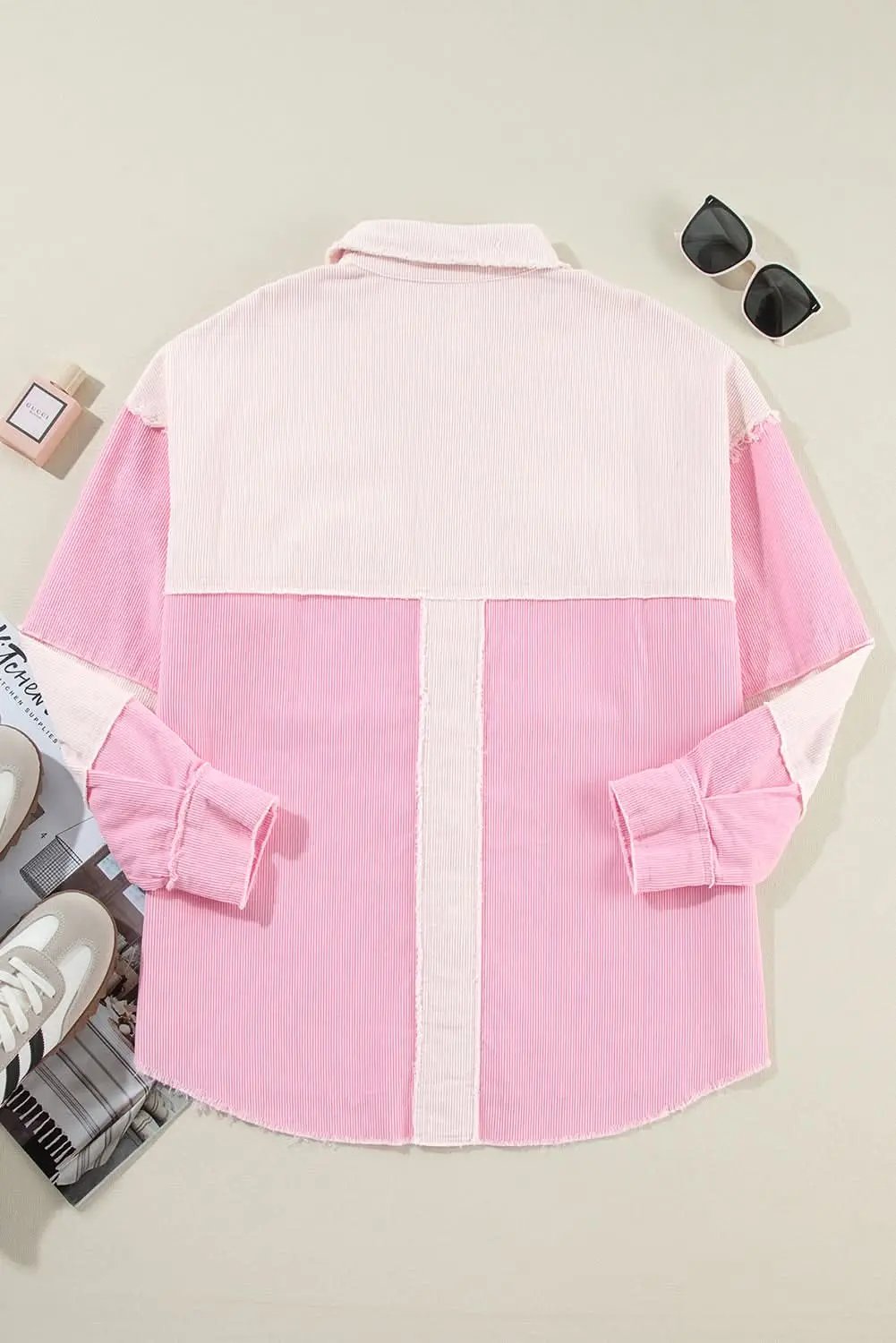 Outerwear/Jackets Love Salve Delicacy two-tone corduroy shacket