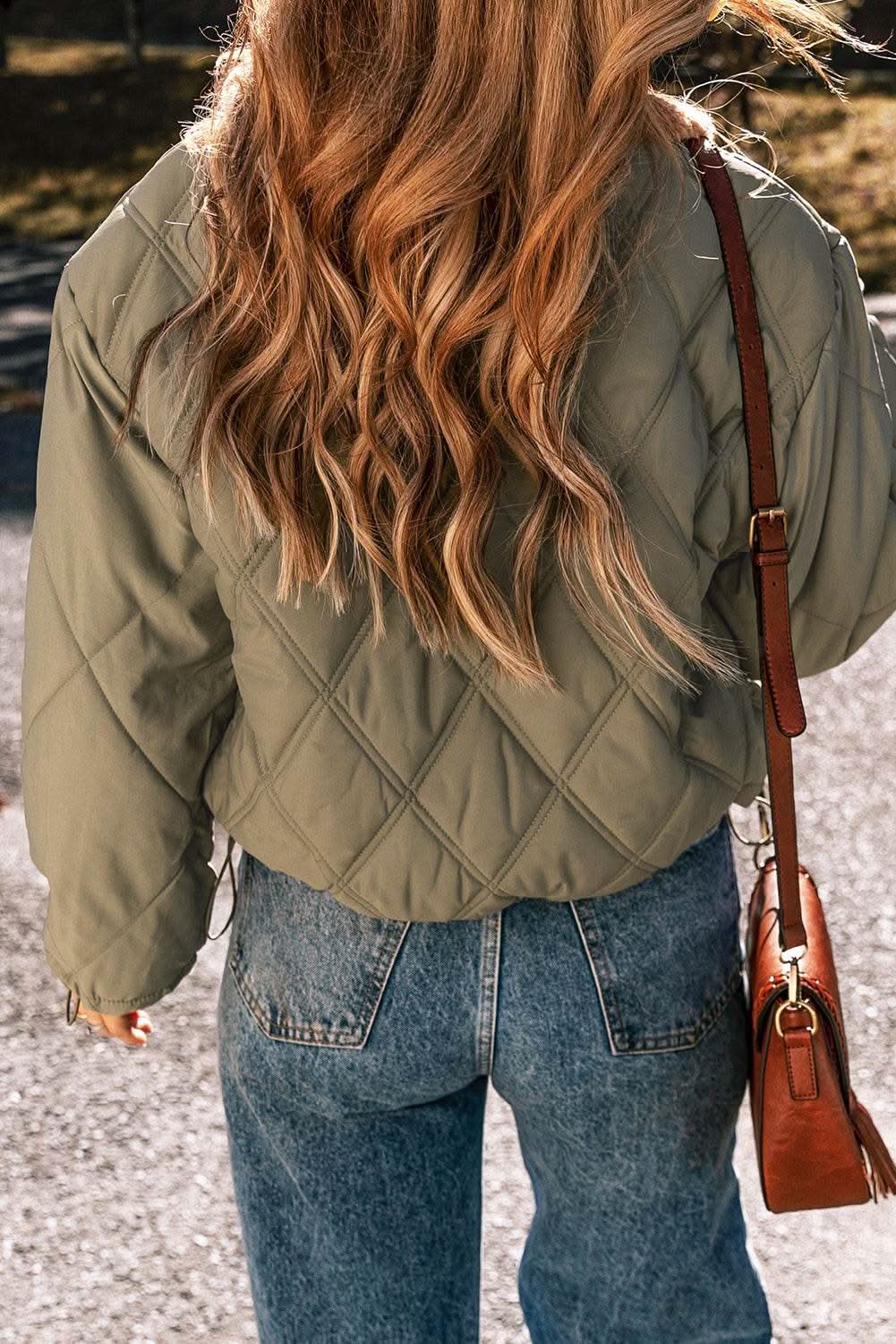 Jackets Love Salve Green Puffer Jacket Women's Winter Wear Warm & Cozy Casual Coat