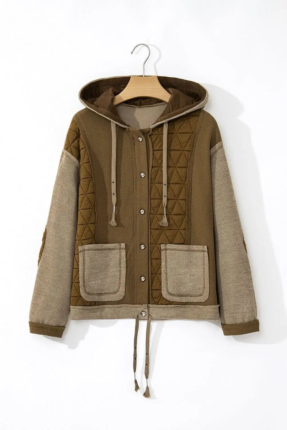 Jackets Love Salve Cozy jungle green hooded jacket