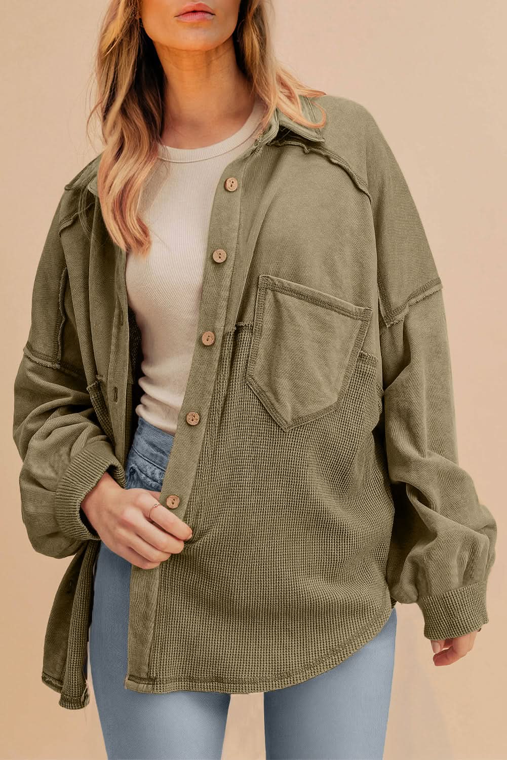 Sweaters Love Salve Moss green oversized shacket