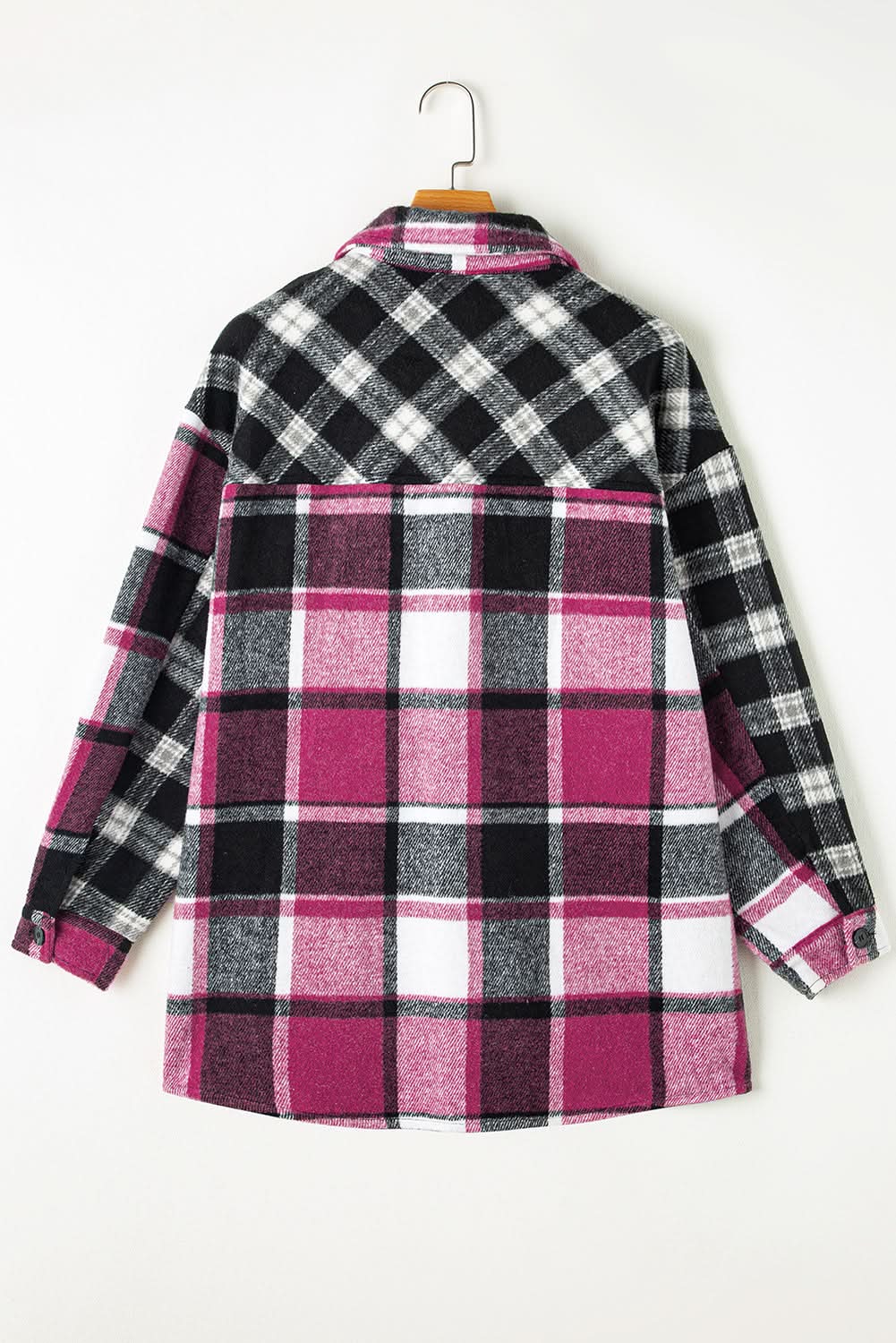 Shirts Love Salve Colorful plaid block shacket with pockets