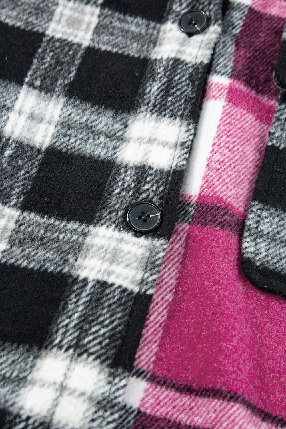 Shirts Love Salve Colorful plaid block shacket with pockets