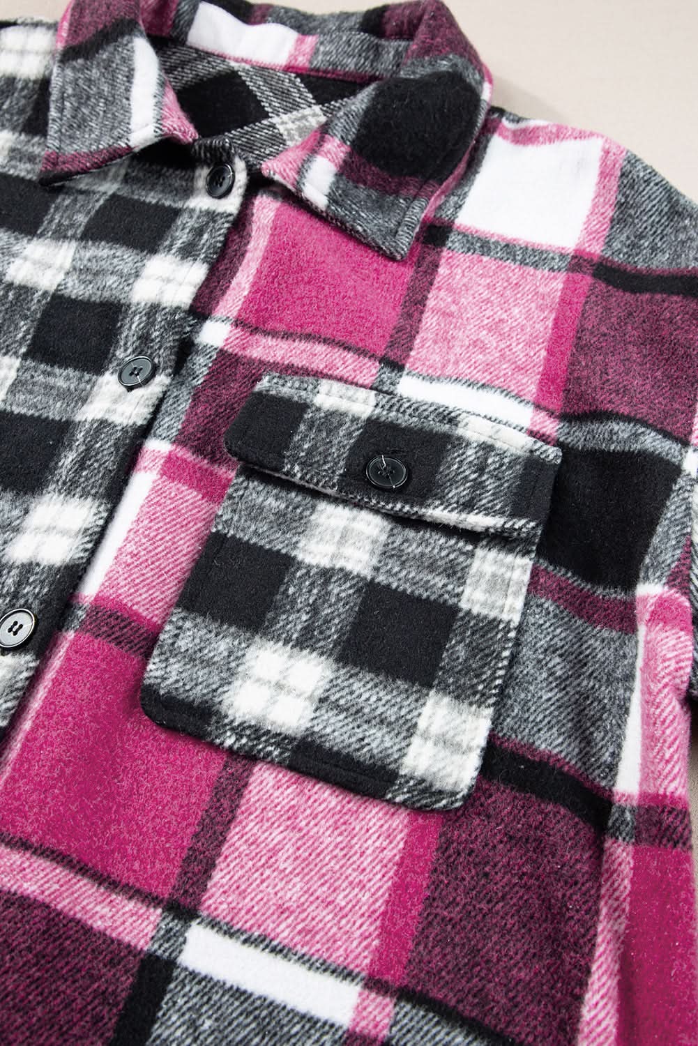 Shirts Love Salve Colorful plaid block shacket with pockets