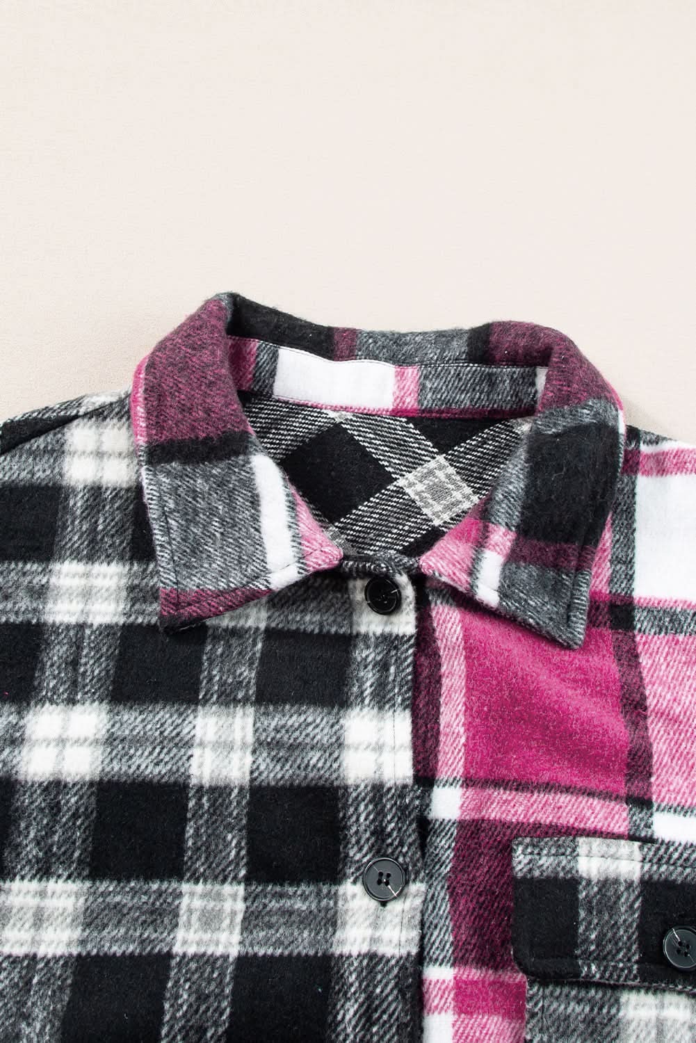 Shirts Love Salve Colorful plaid block shacket with pockets