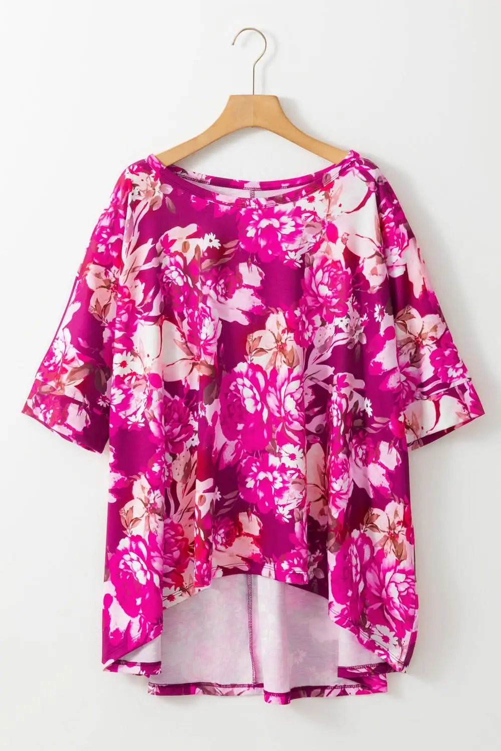 Love Salve Floral Plus Size Blouse Red — Vibrant Summer Top