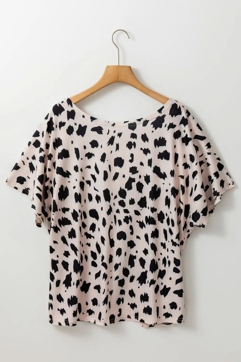 Love Salve Plus Size Leopard Twist Back Top Khaki