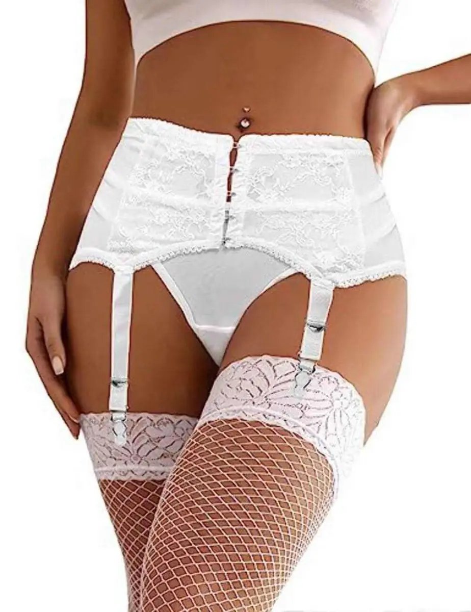 Accessories Love Salve Sexy Women Lingerie Garter Belt Set – 2 Piece Lace Stretch Adjustable Waist Suspender and Thong Underwear