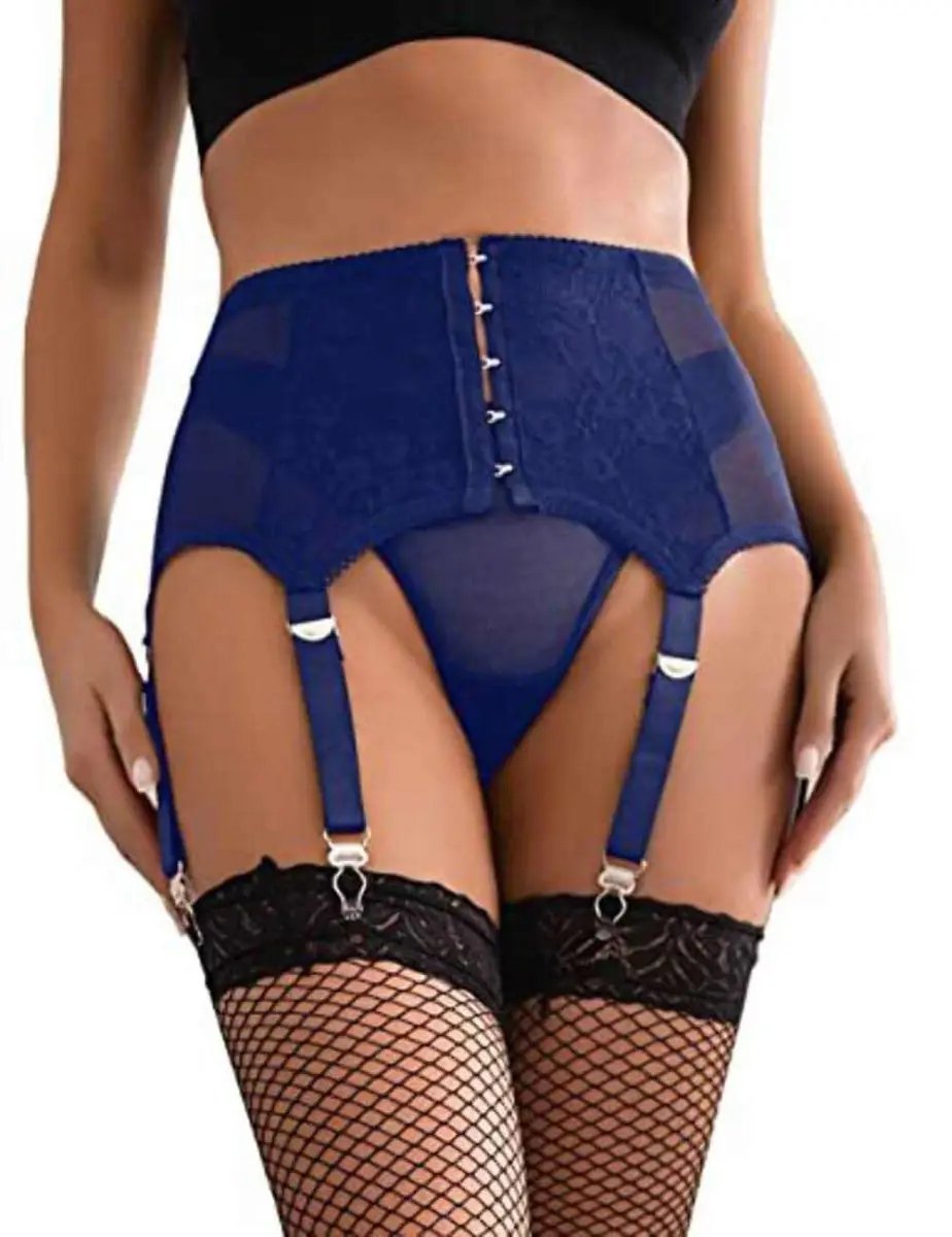 Accessories Love Salve Sexy Women Lingerie Garter Belt Set – 2 Piece Lace Stretch Adjustable Waist Suspender and Thong Underwear