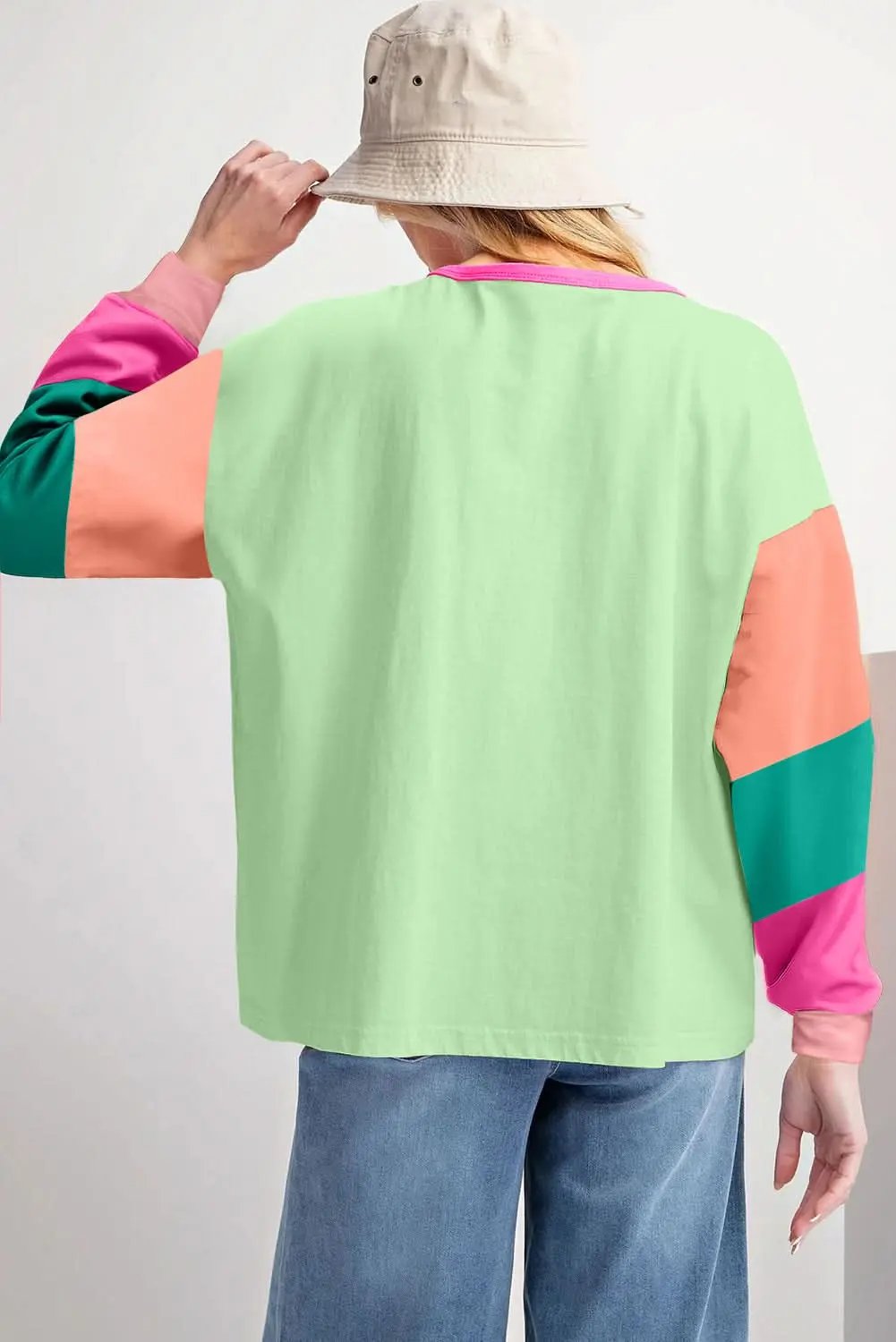 Accessories Love Salve Oversized green colorblock top