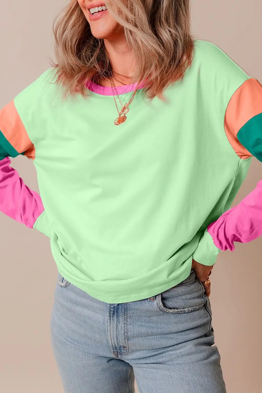 Accessories Love Salve Oversized green colorblock top