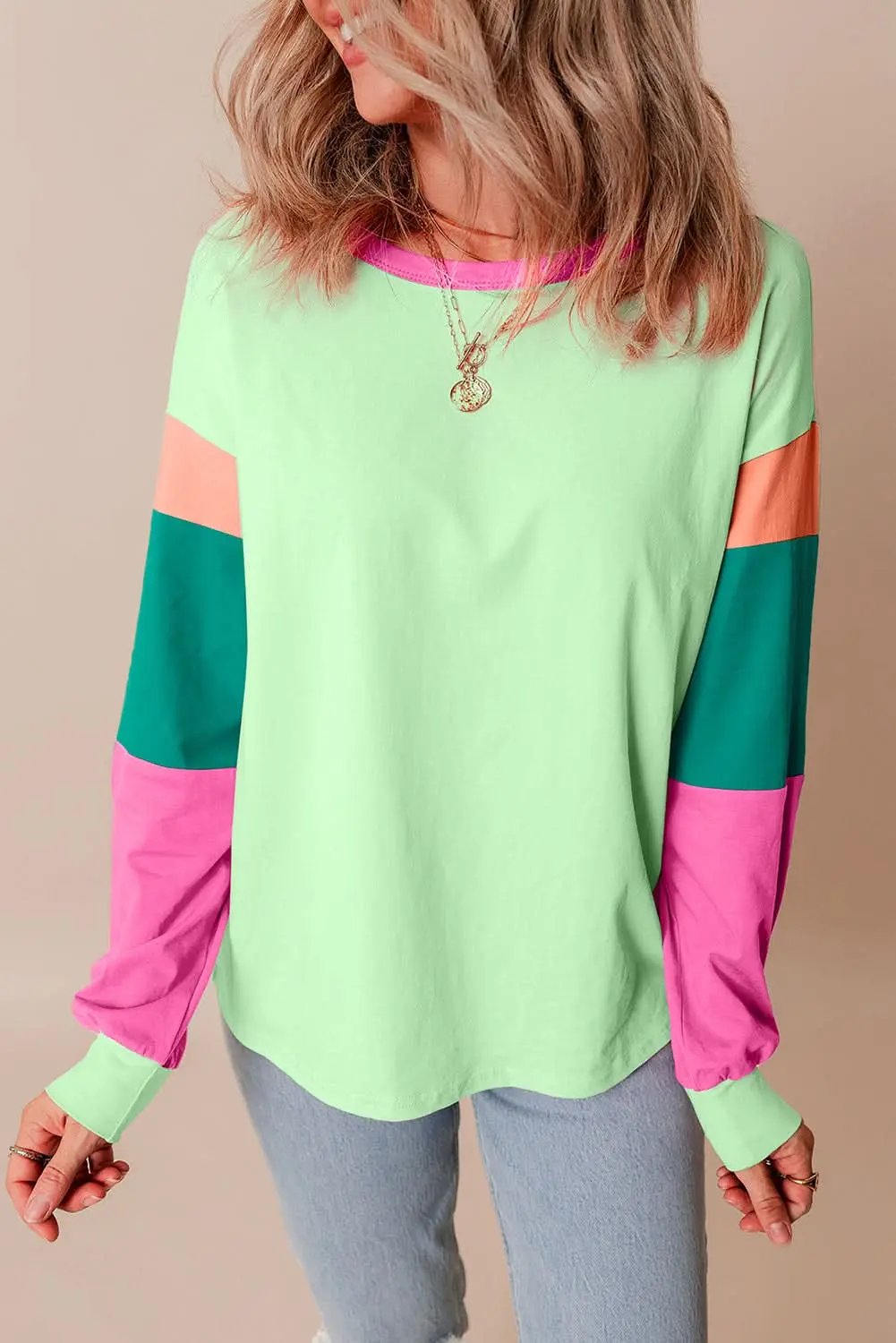 Accessories Love Salve Oversized green colorblock top