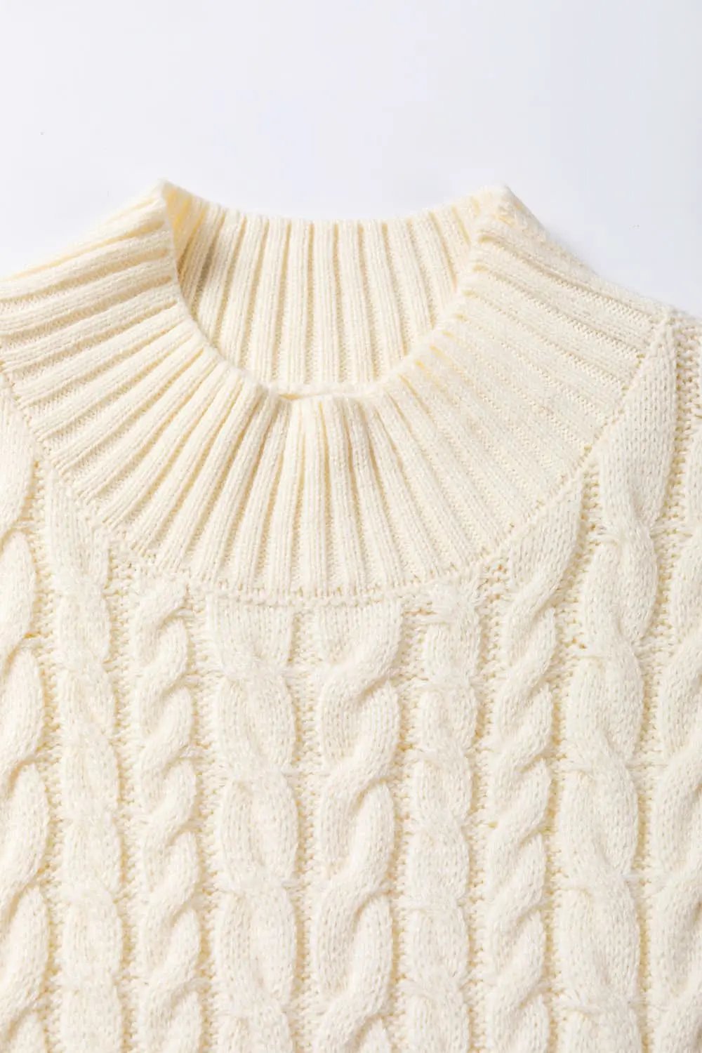 Love Salve Cable Knit Sweater Vest Oatmeal — Cozy Layering