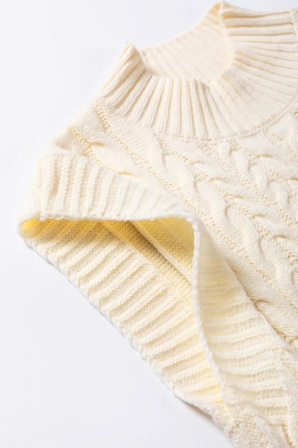 Love Salve Cable Knit Sweater Vest Oatmeal — Cozy Layering