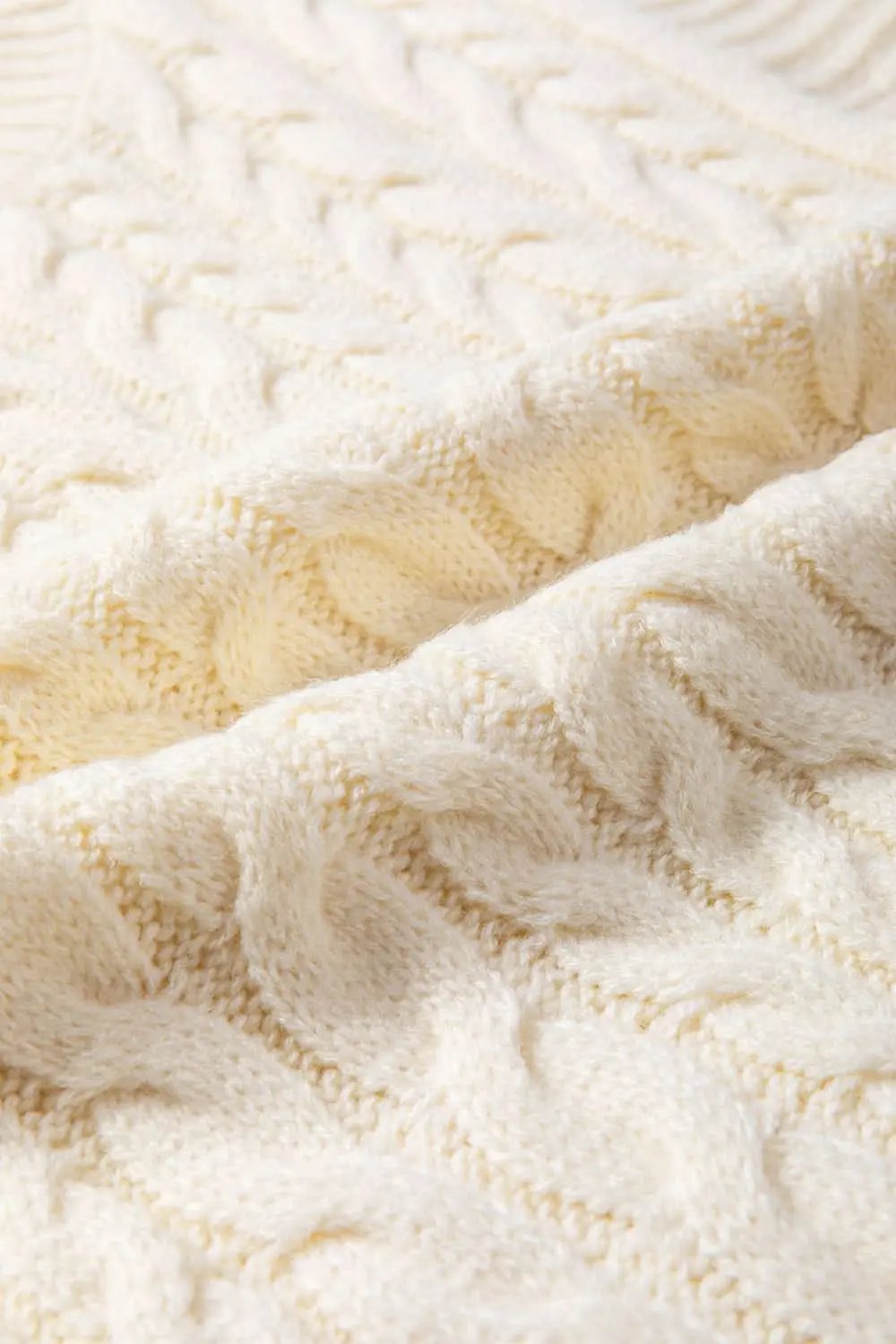 Love Salve Cable Knit Sweater Vest Oatmeal — Cozy Layering