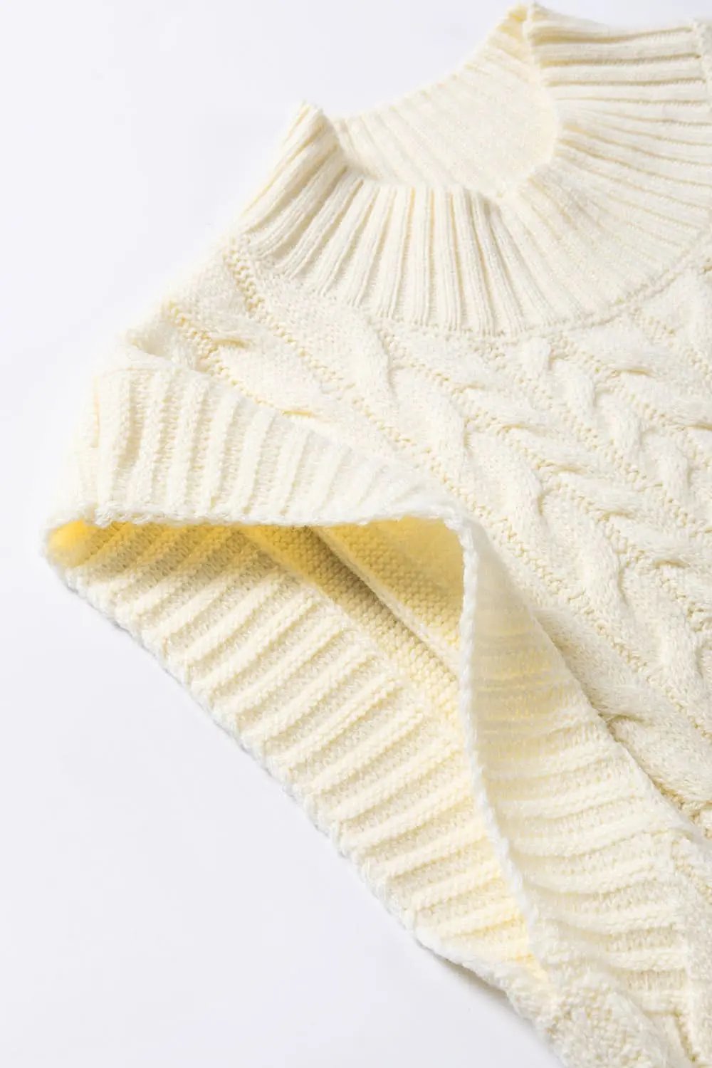 Love Salve Cable Knit Sweater Vest Oatmeal — Cozy Layering