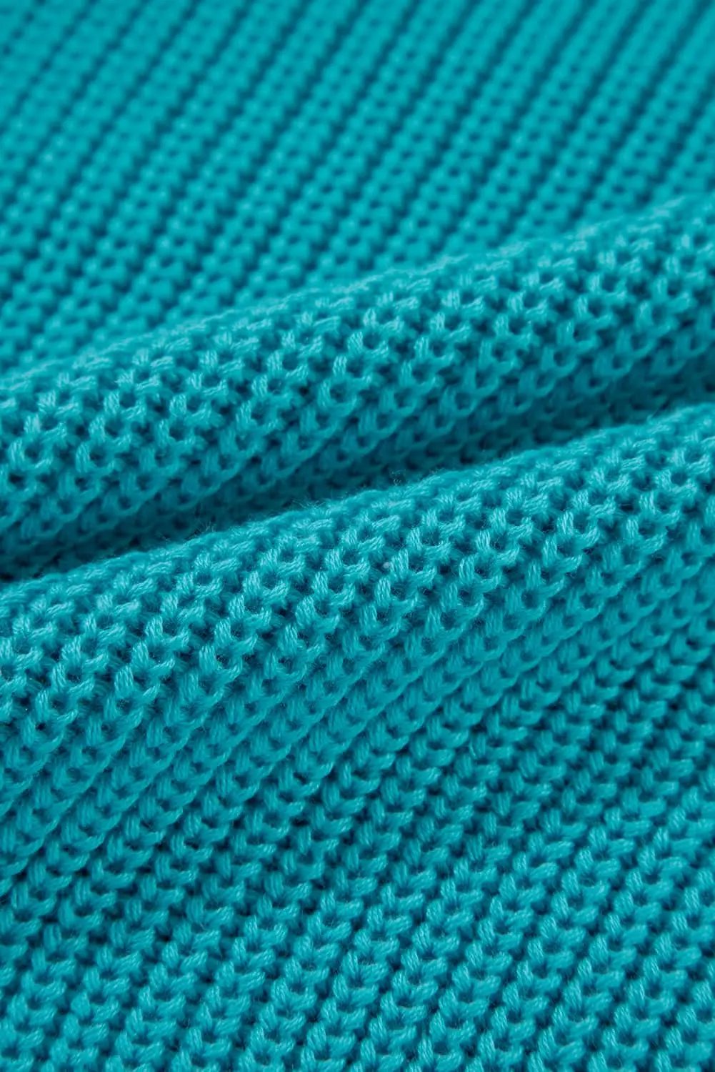 Love Salve Women's Knit Sweater Turquoise Cotton Blend — Cozy Pullover